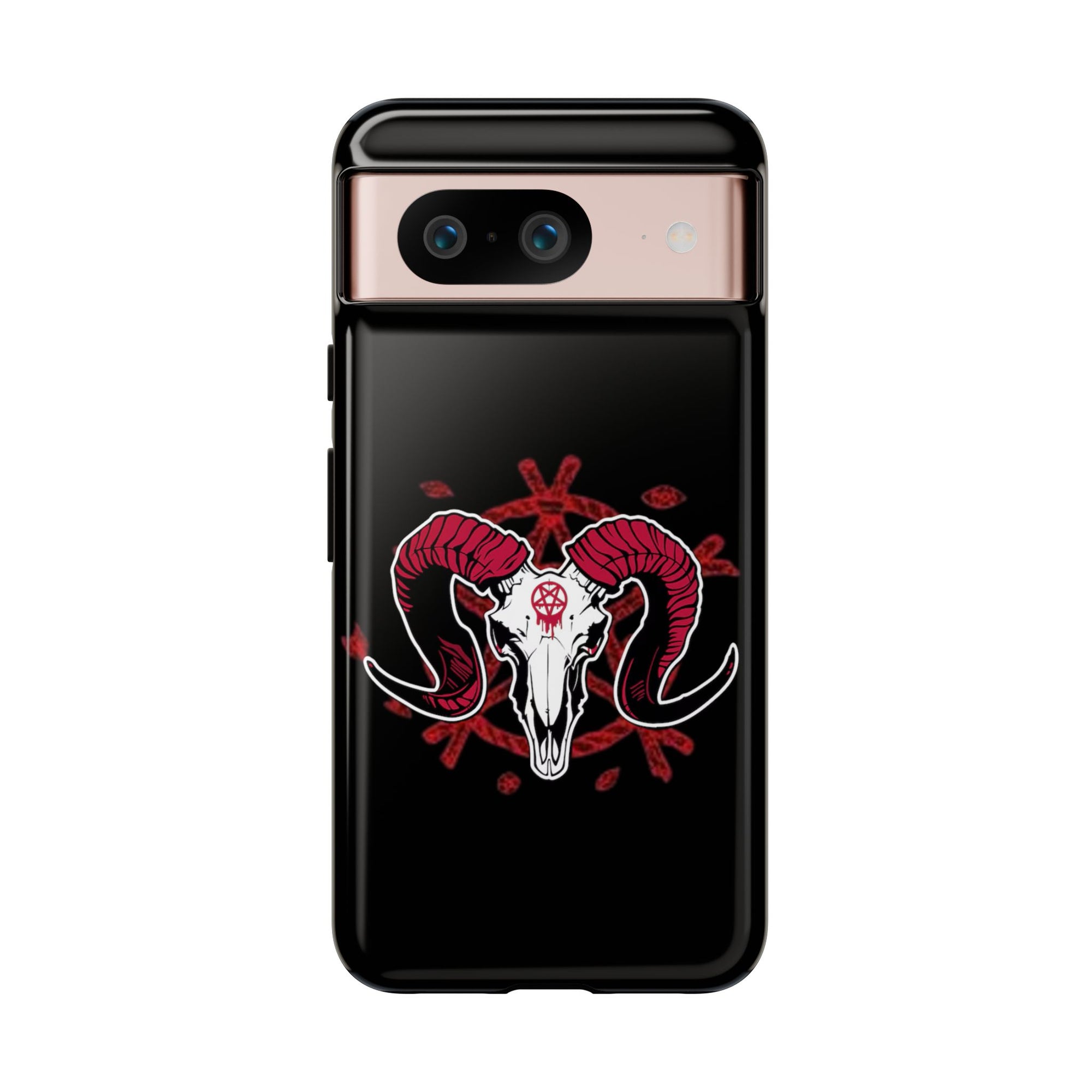 Tough Cases: Dark Aesthetic Phone Case, Gothic Phone Cover, Unique Gift for Him, Occult Design, Animal Skull Artwork, Halloween Decor