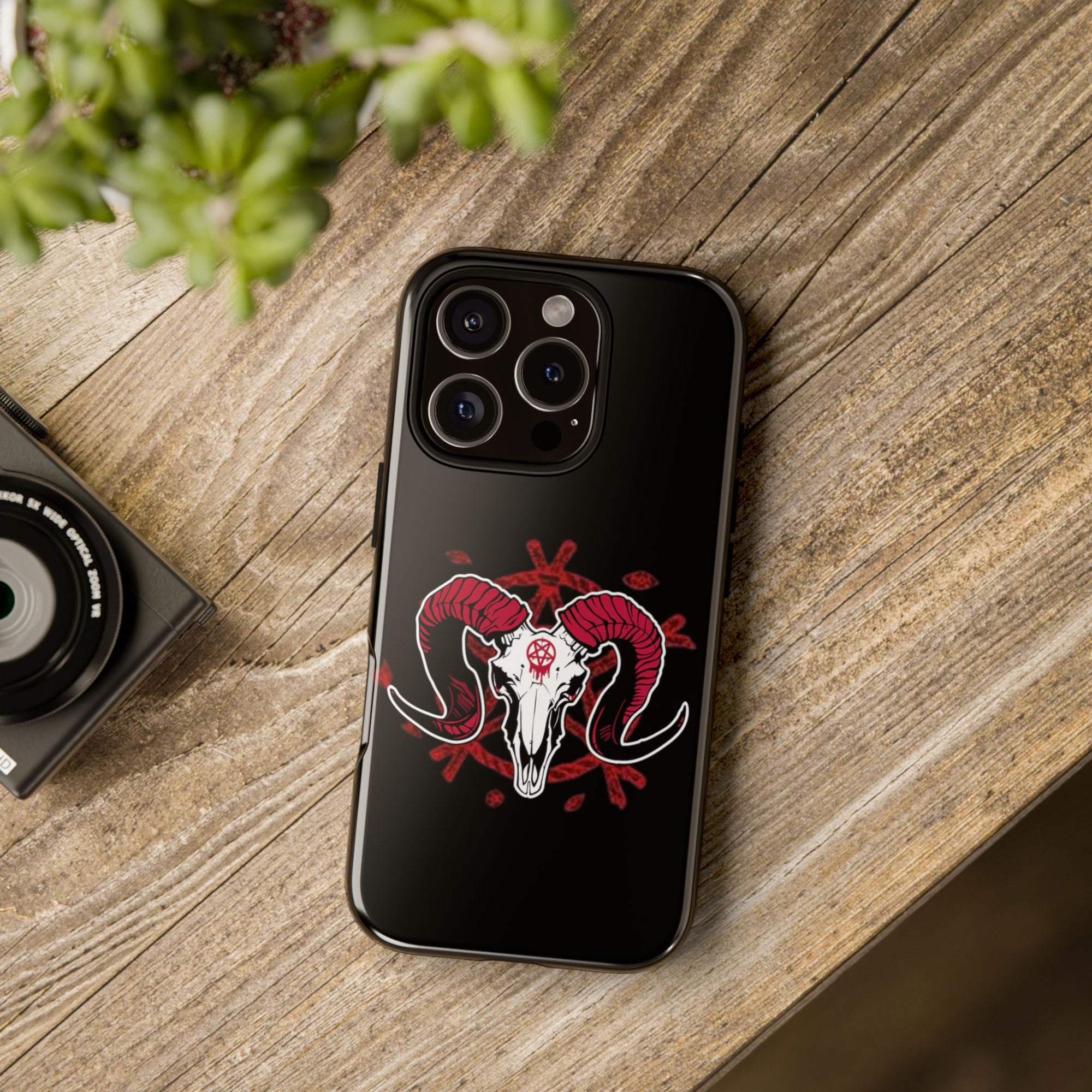 Tough Cases: Dark Aesthetic Phone Case, Gothic Phone Cover, Unique Gift for Him, Occult Design, Animal Skull Artwork, Halloween Decor