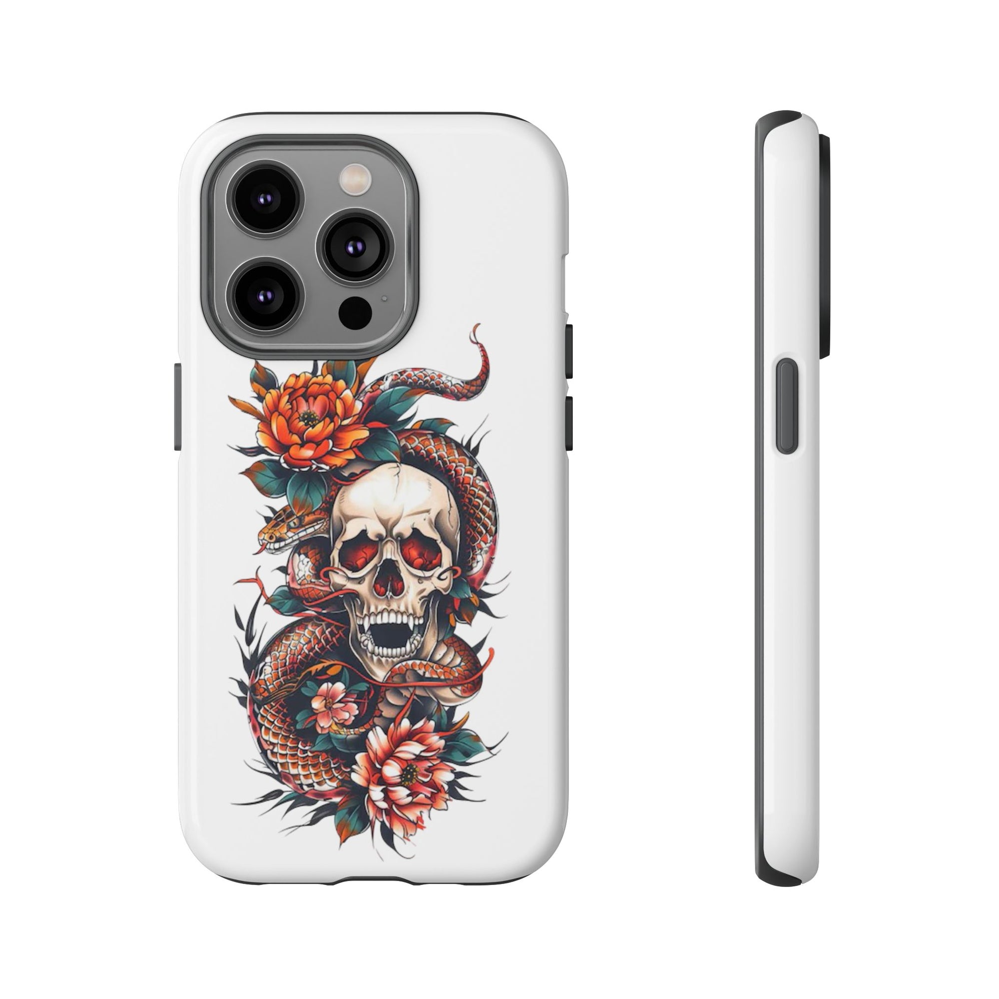 Tough Cases: Skull and Snake Phone Cases, Edgy Accessories, Alternative Fashion, Quirky Gift Ideas, Gothic Style