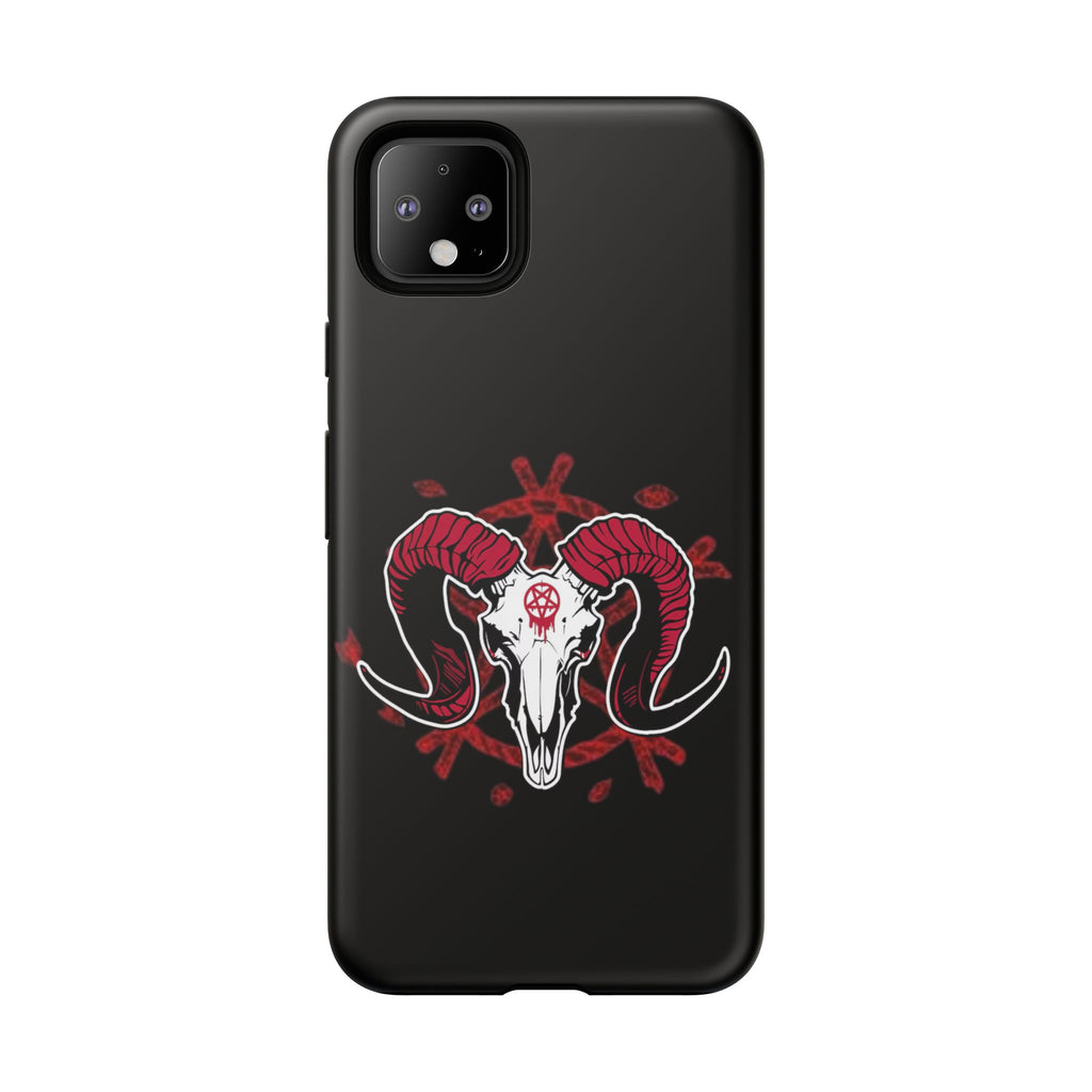 Tough Cases: Dark Aesthetic Phone Case, Gothic Phone Cover, Unique Gift for Him, Occult Design, Animal Skull Artwork, Halloween Decor