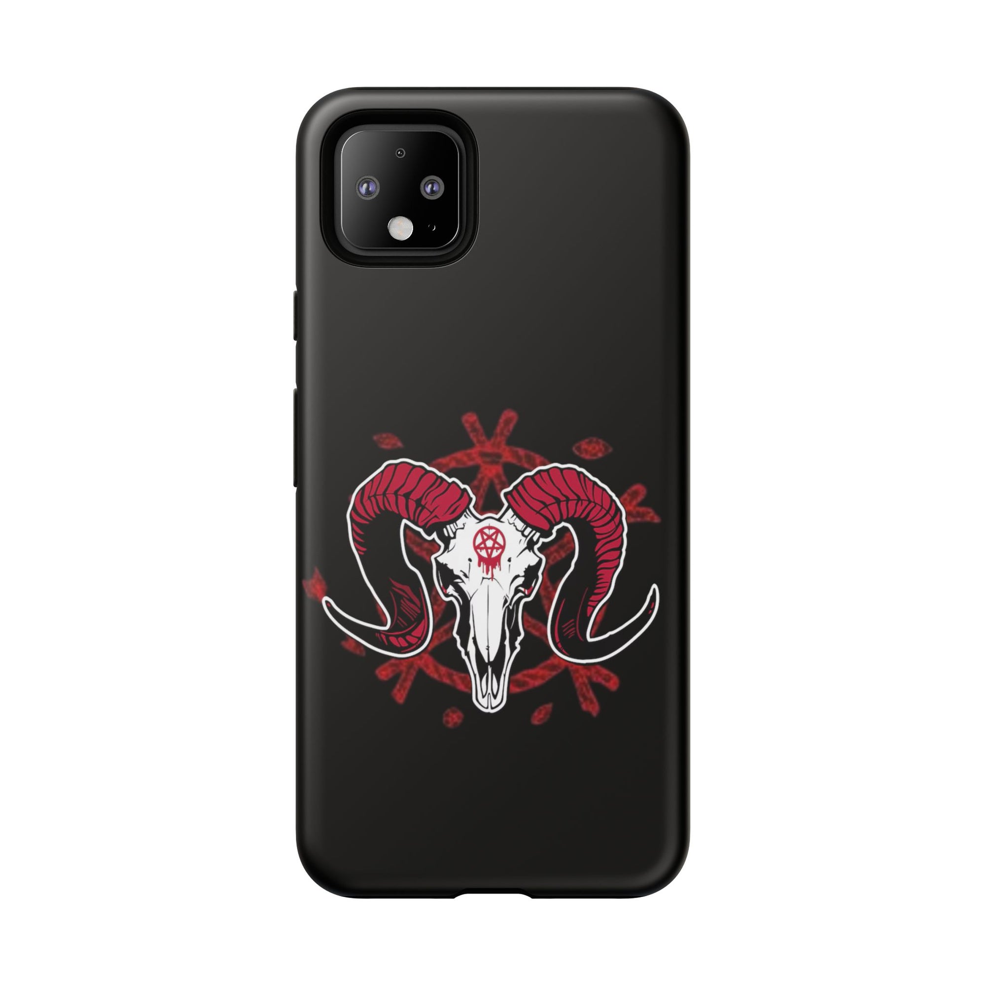Tough Cases: Dark Aesthetic Phone Case, Gothic Phone Cover, Unique Gift for Him, Occult Design, Animal Skull Artwork, Halloween Decor