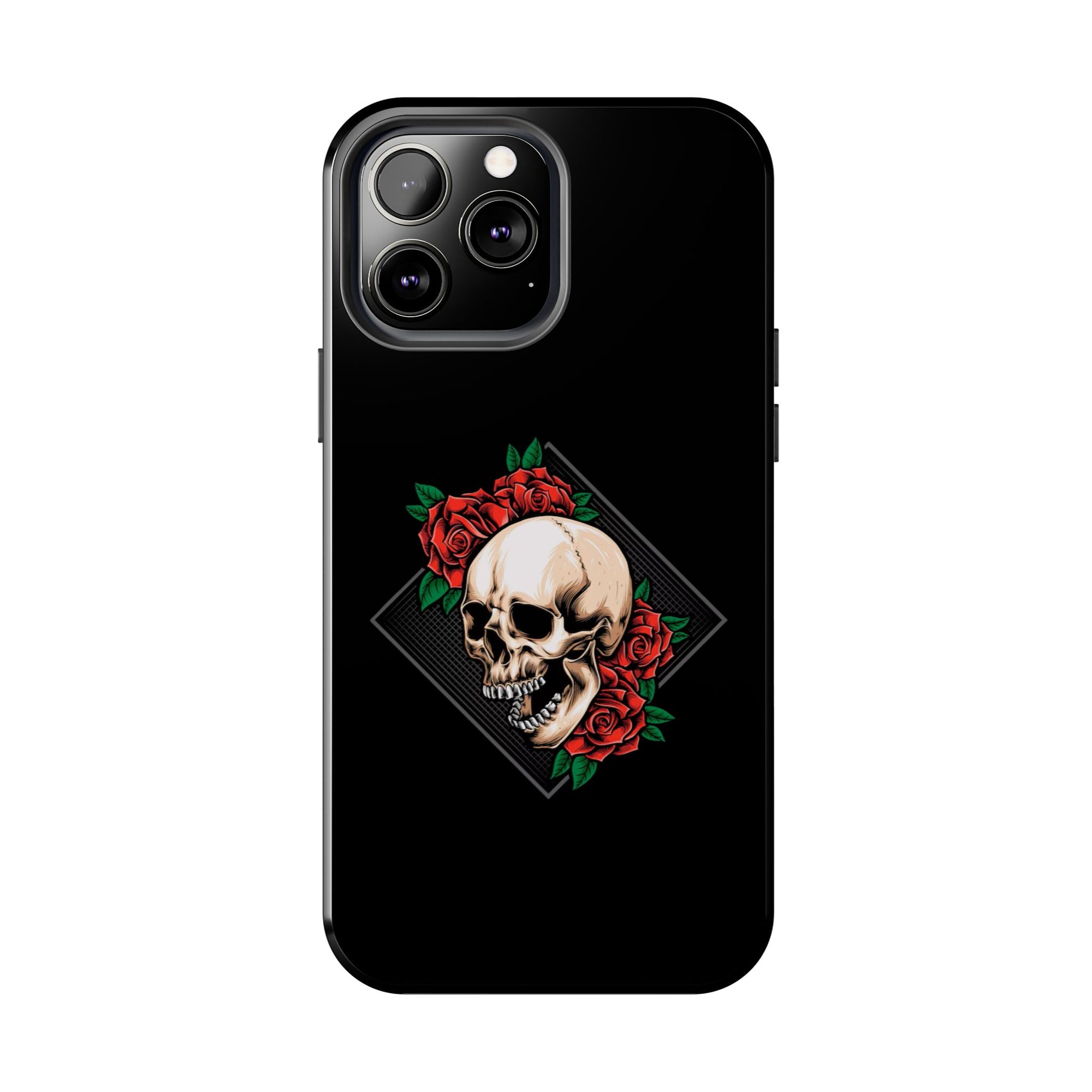 Tough Phone Cases with Skull and Roses Design | Edgy Protection, iPhone & Android Covers, Gothic Gifts, Unique Phone Accessories