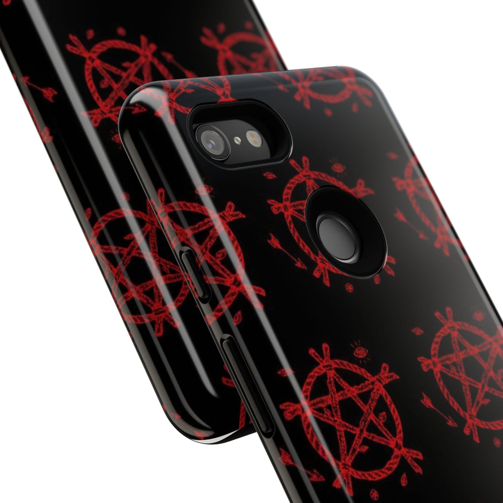 Anarchist iPhone Case, Tough Phone Cover, Punk Style Accessory, Unique Gift for Rebels, Goth Aesthetic Phone Case
