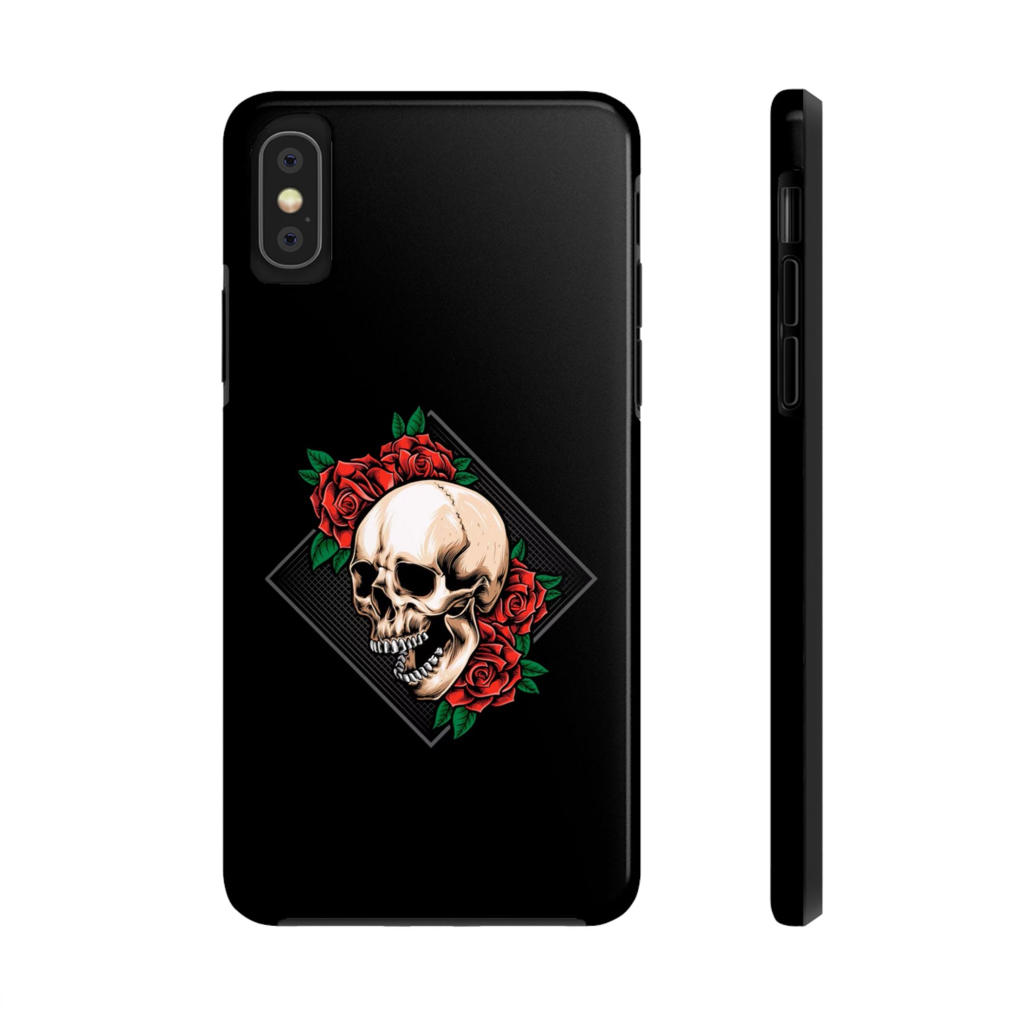Tough Phone Cases with Skull and Roses Design | Edgy Protection, iPhone & Android Covers, Gothic Gifts, Unique Phone Accessories
