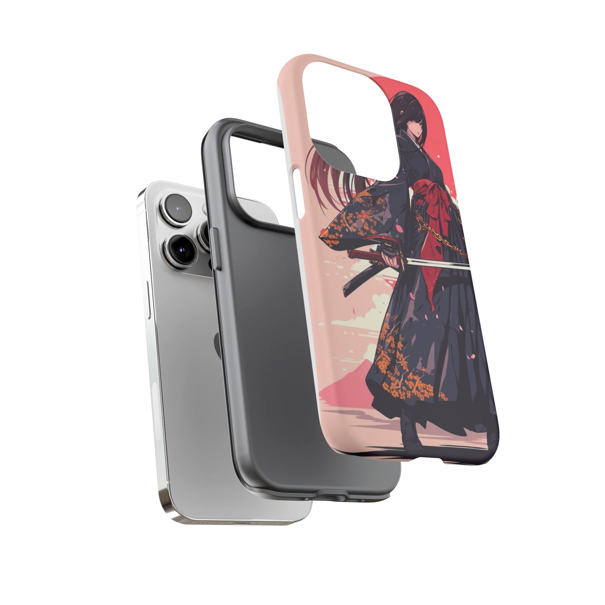 Stylish Phone Case with Warrior Design, Tough Phone Cover for Anime Lovers, Gift for Gamers, Cute Phone Accessories, Unique Tech Gifts