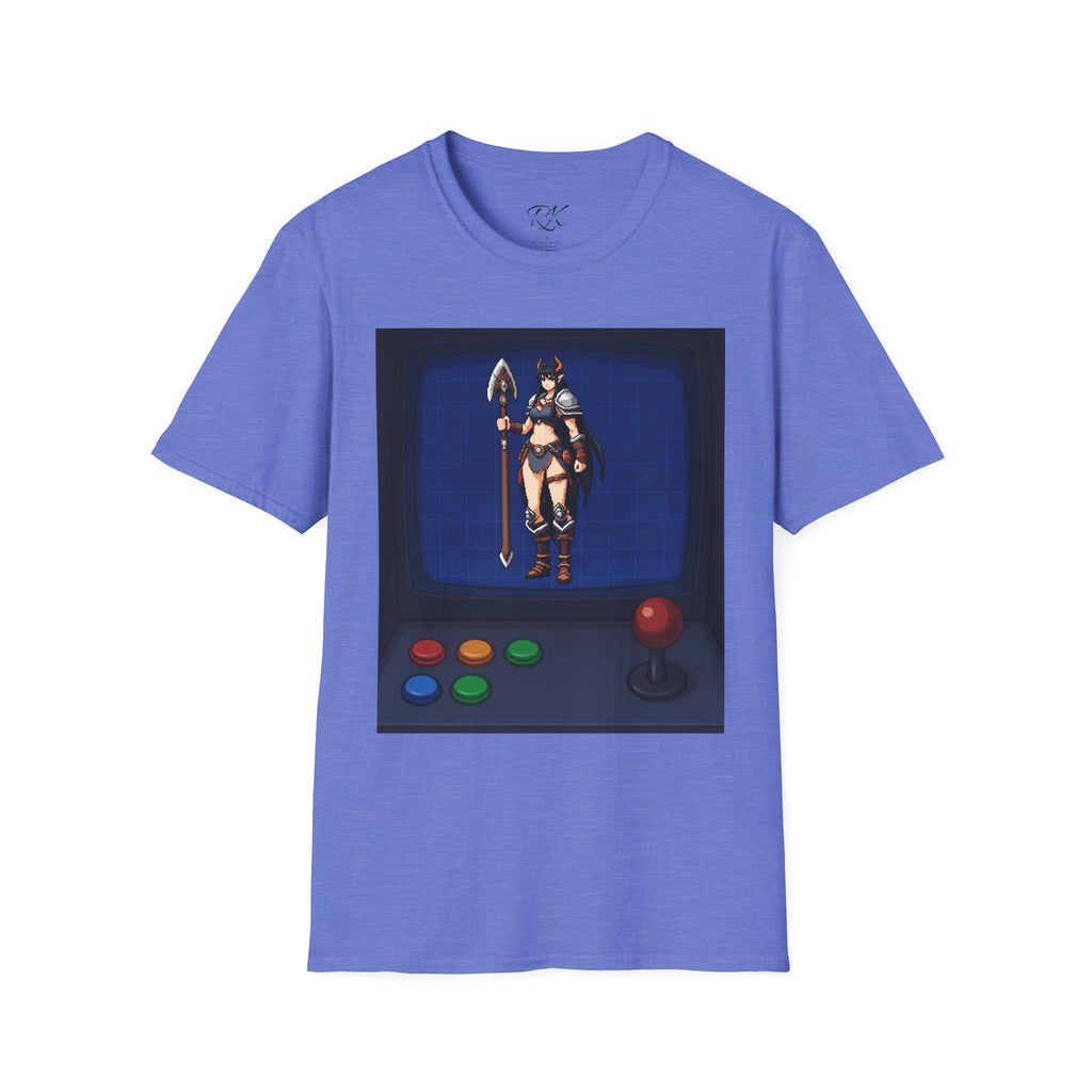Unisex Barbarian Woman T-Shirt - Softstyle Graphic Tee for Gamers, Gifts for Her, Casual Wear, Birthday Present, Retro Style