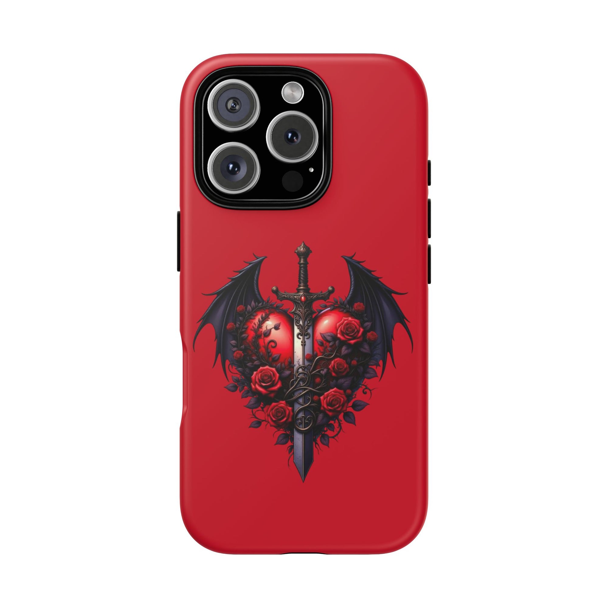 Tough Cases - Gothic Heart Phone Case, Edgy Accessories for Him, Unique Gifts for Her, Valentine's Day, Birthday, Artsy Phone Cover