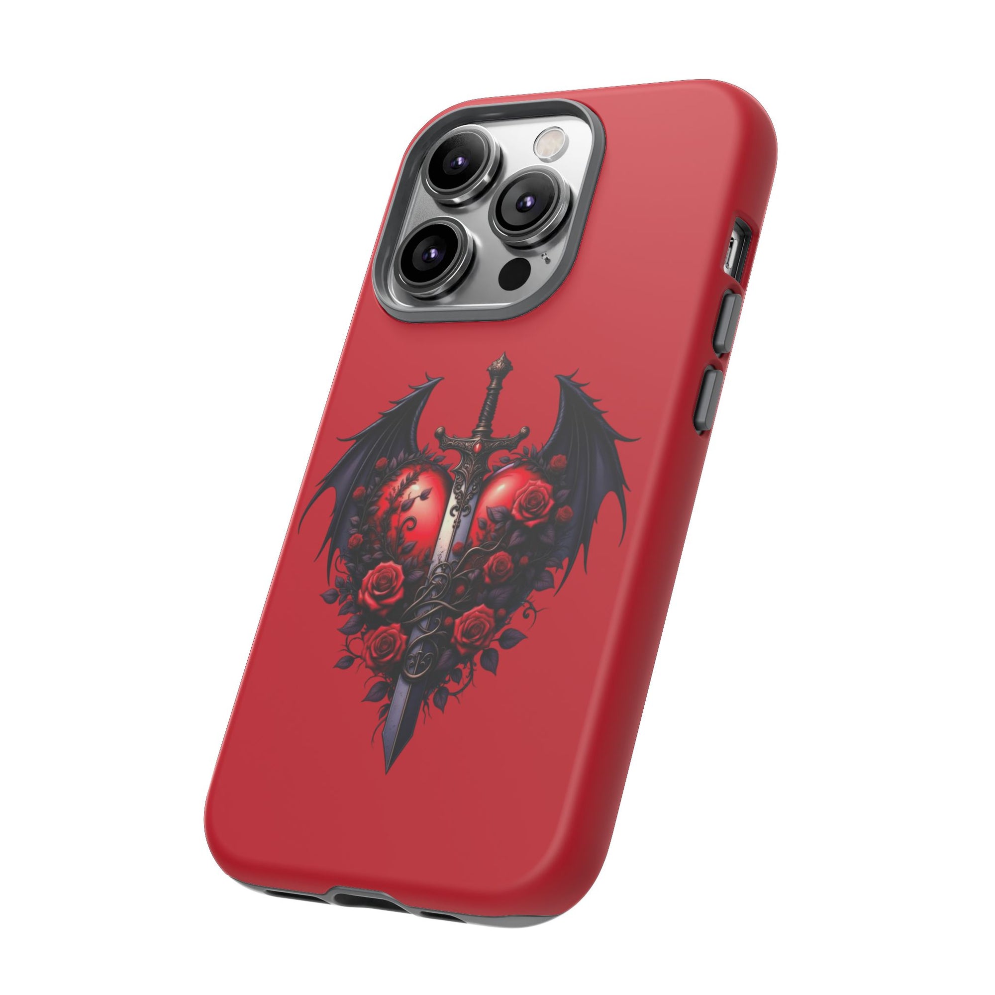 Tough Cases - Gothic Heart Phone Case, Edgy Accessories for Him, Unique Gifts for Her, Valentine's Day, Birthday, Artsy Phone Cover