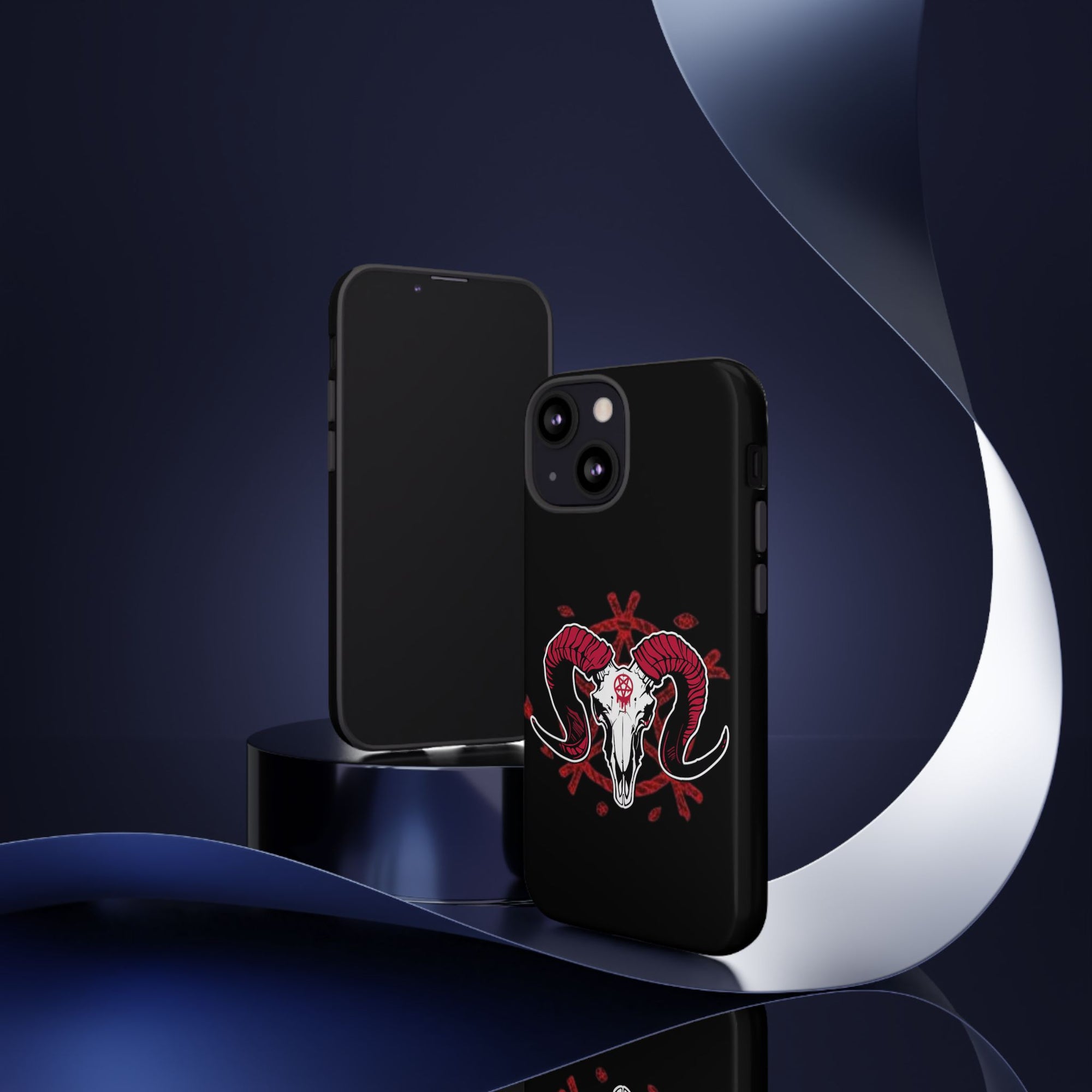 Tough Cases: Dark Aesthetic Phone Case, Gothic Phone Cover, Unique Gift for Him, Occult Design, Animal Skull Artwork, Halloween Decor