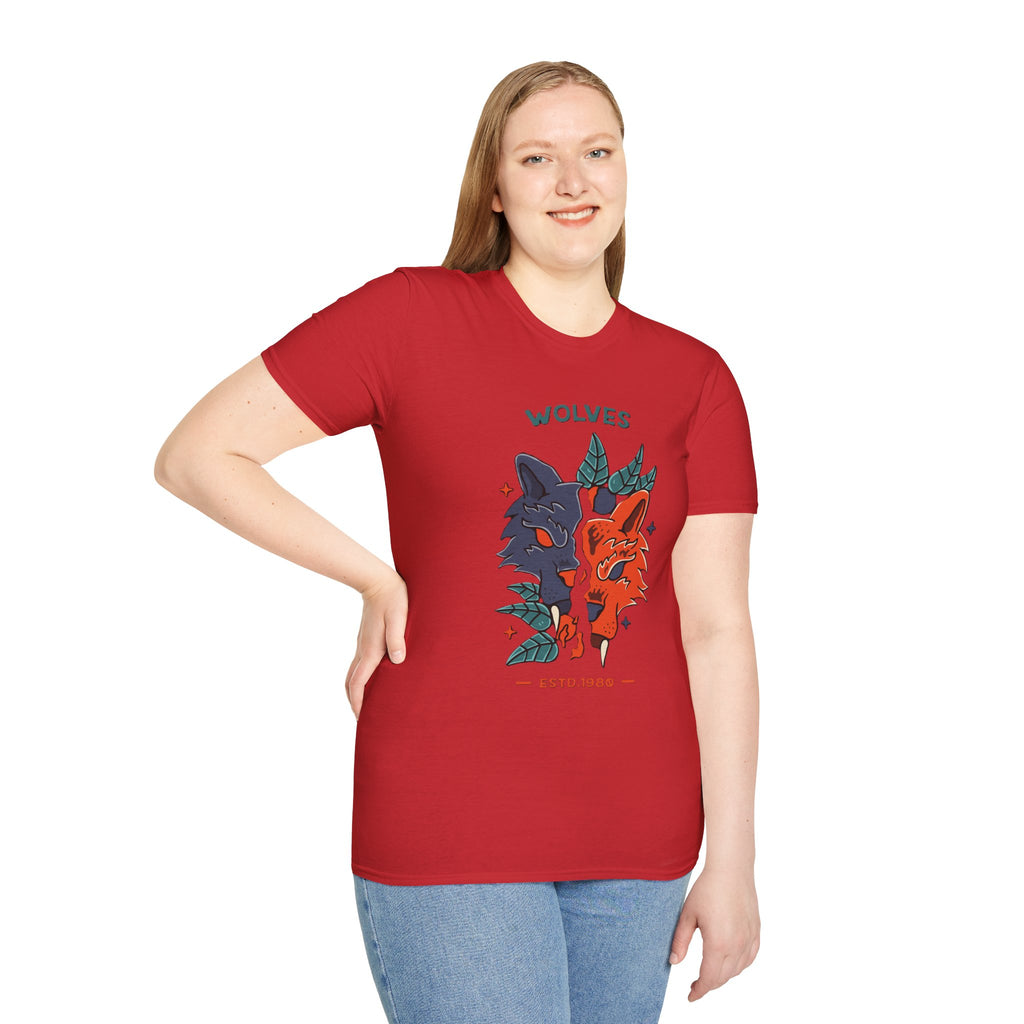 Wolf Graphic Unisex T-Shirt, Nature Lovers Tee, Gift for Animal Enthusiasts, Casual Wear, Eco-Friendly Fashion