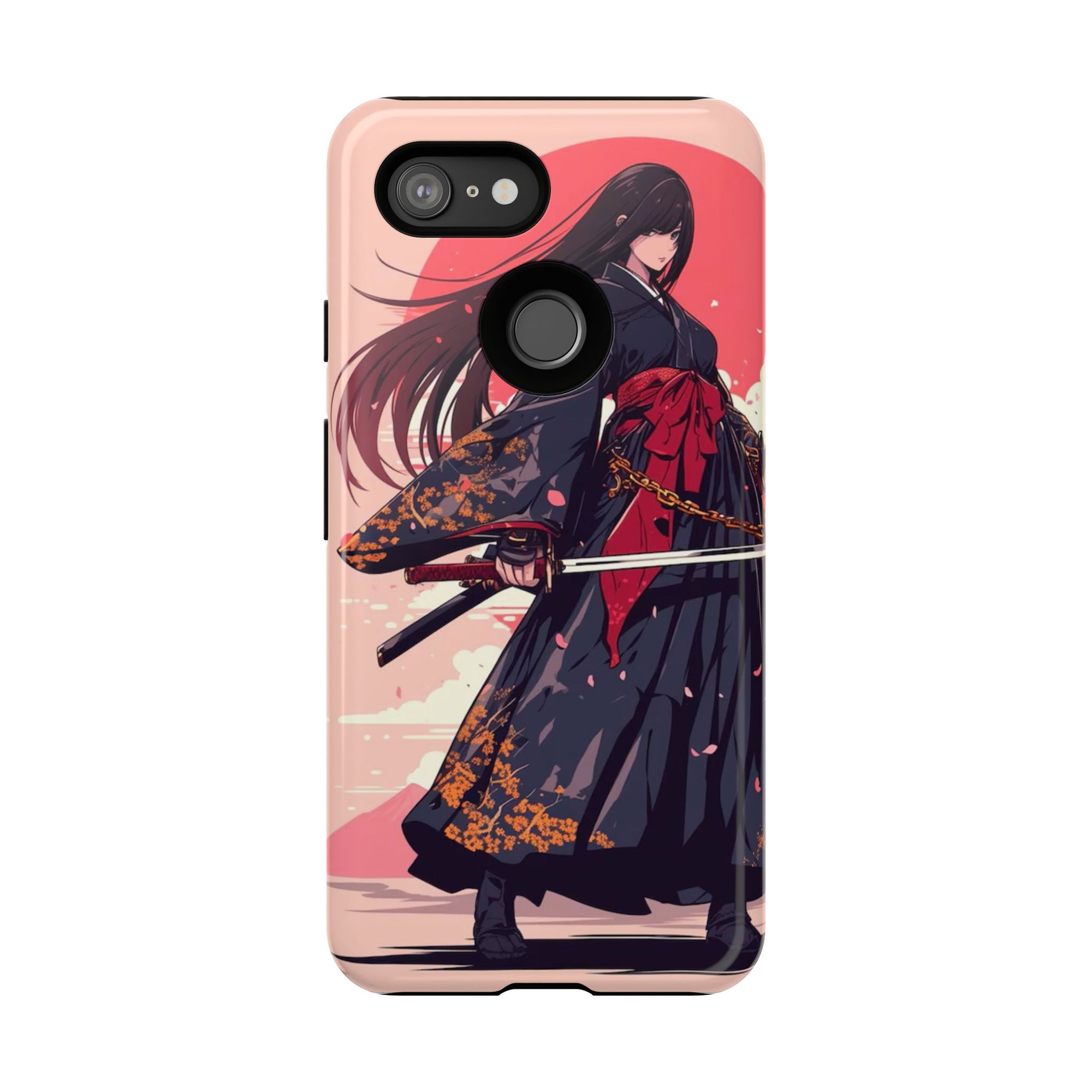 Stylish Phone Case with Warrior Design, Tough Phone Cover for Anime Lovers, Gift for Gamers, Cute Phone Accessories, Unique Tech Gifts
