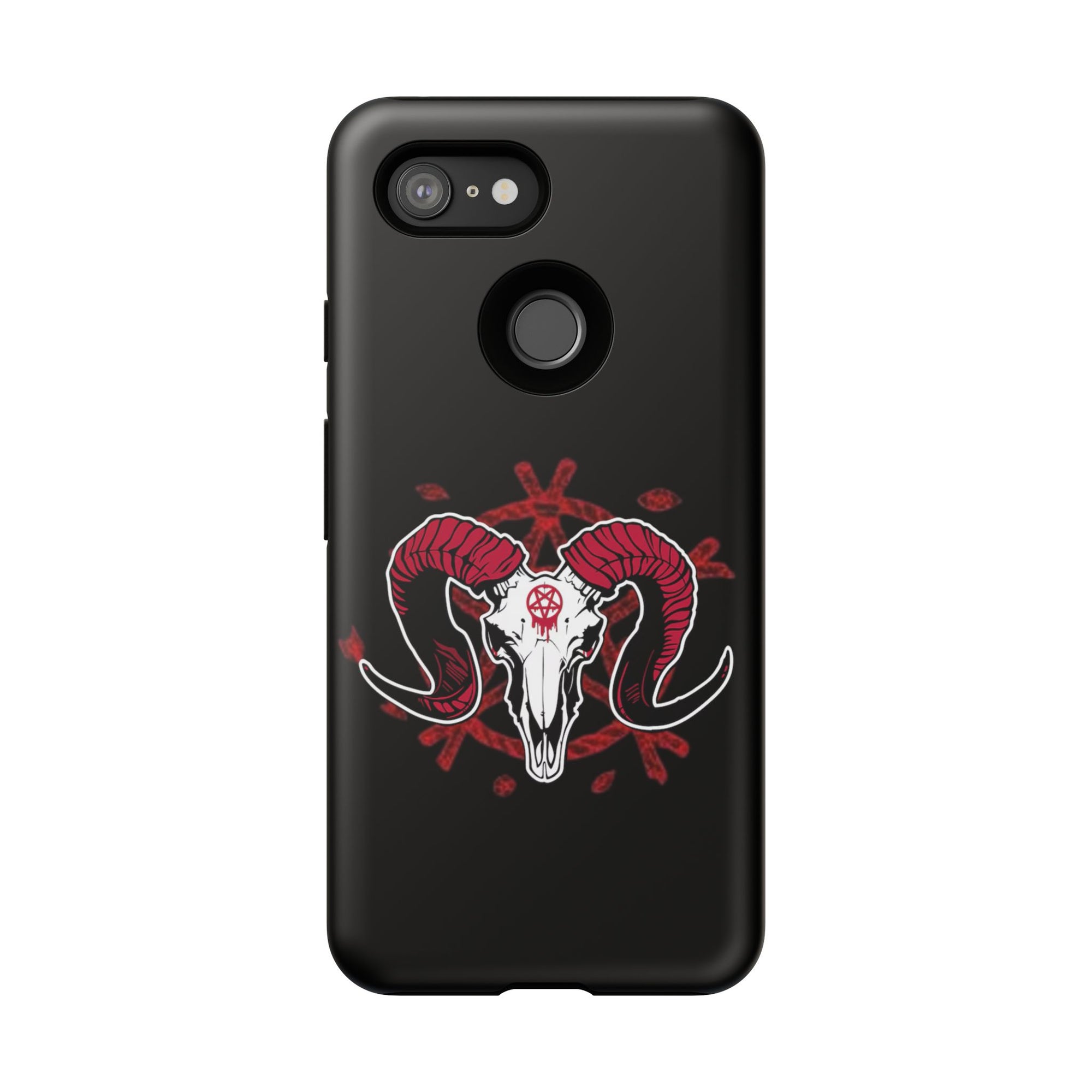 Tough Cases: Dark Aesthetic Phone Case, Gothic Phone Cover, Unique Gift for Him, Occult Design, Animal Skull Artwork, Halloween Decor