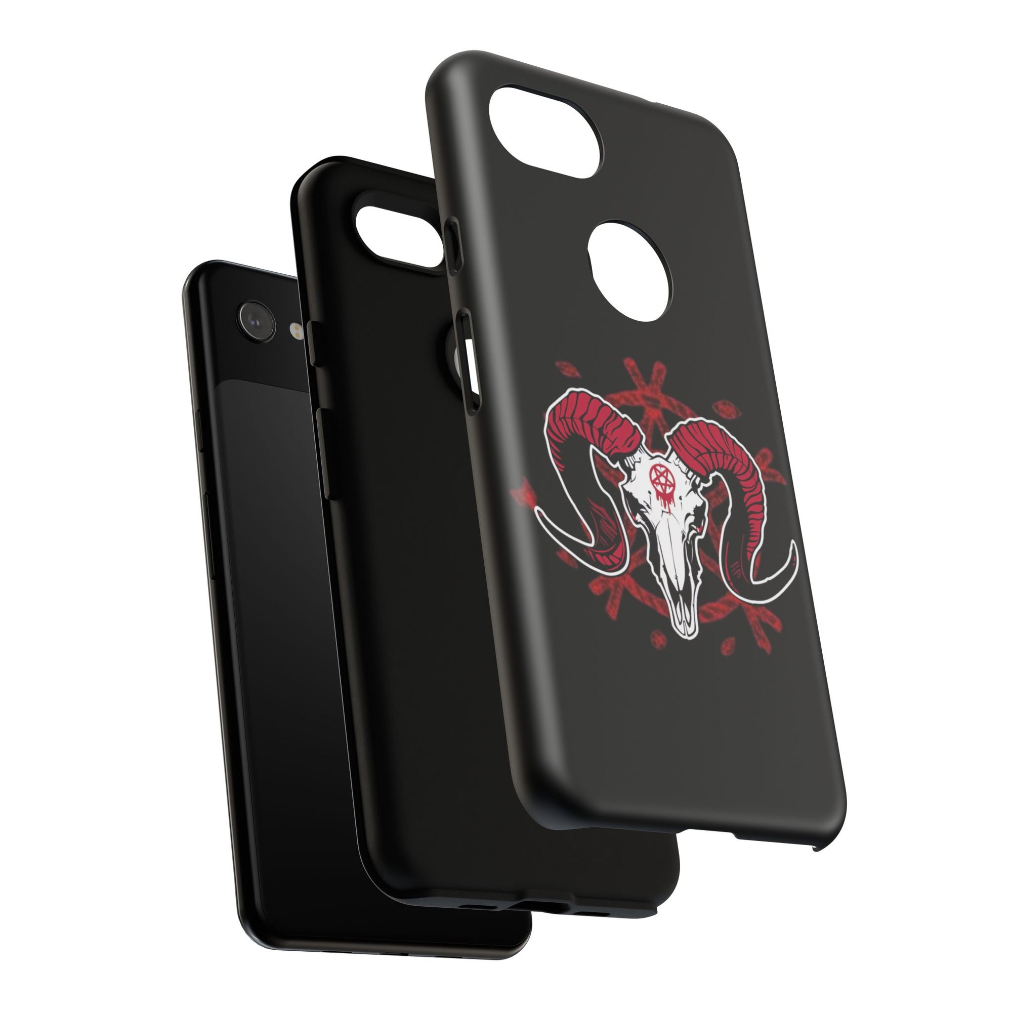 Tough Cases: Dark Aesthetic Phone Case, Gothic Phone Cover, Unique Gift for Him, Occult Design, Animal Skull Artwork, Halloween Decor
