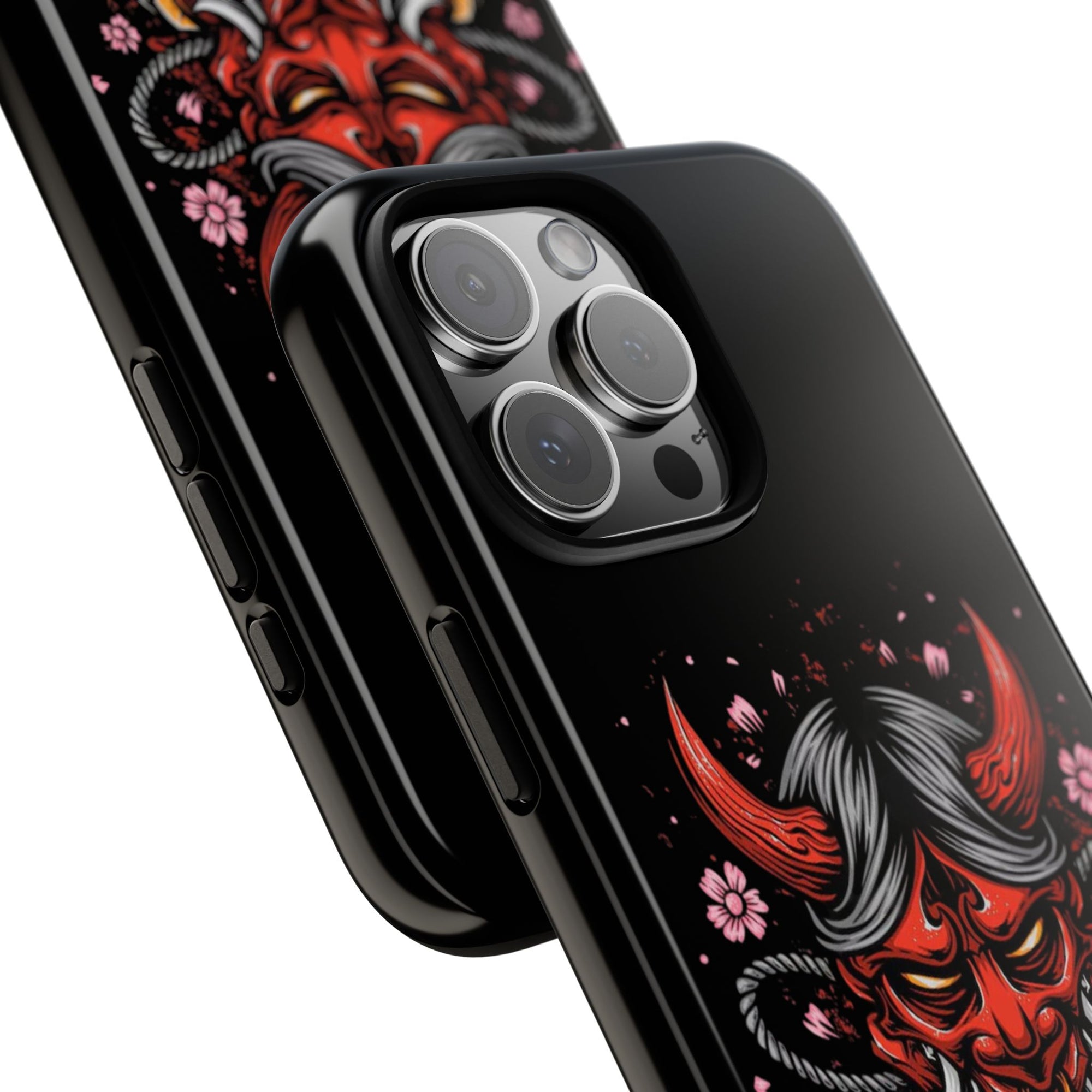Tough Cases: Fierce Demon Phone Case, Edgy Phone Cover, Protect Your Device, Gift for Anime Fans, Unique Artwork Case