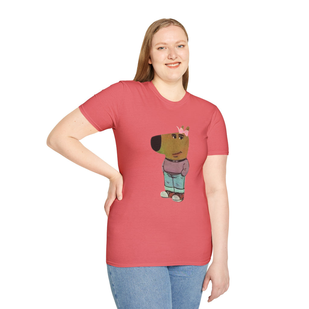 Whimsical Dog Art Unisex T-Shirt - Cute Pet Lover Gift, Casual Wear, Animal Themed Apparel, Fun Gift for Dog Owners