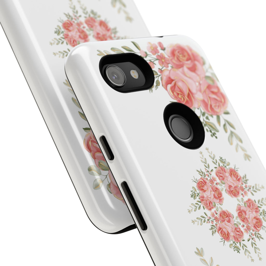 Floral Phone Case, Tough iPhone Case, Rose Design Case, Gift for Her, Floral Phone Cover