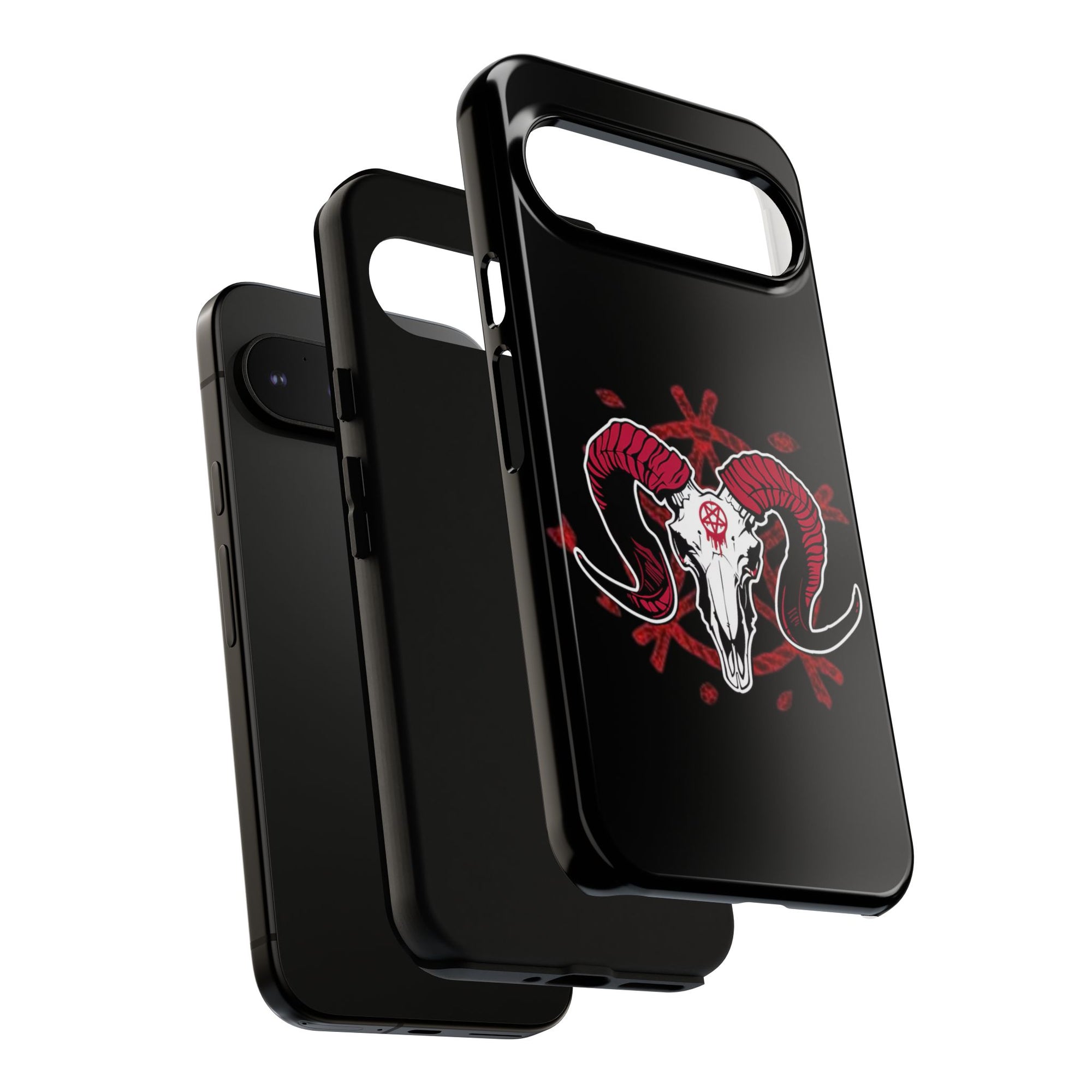 Tough Cases: Dark Aesthetic Phone Case, Gothic Phone Cover, Unique Gift for Him, Occult Design, Animal Skull Artwork, Halloween Decor