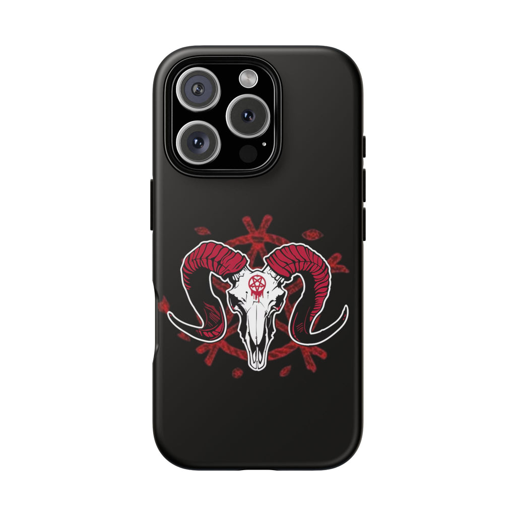 Tough Cases: Dark Aesthetic Phone Case, Gothic Phone Cover, Unique Gift for Him, Occult Design, Animal Skull Artwork, Halloween Decor