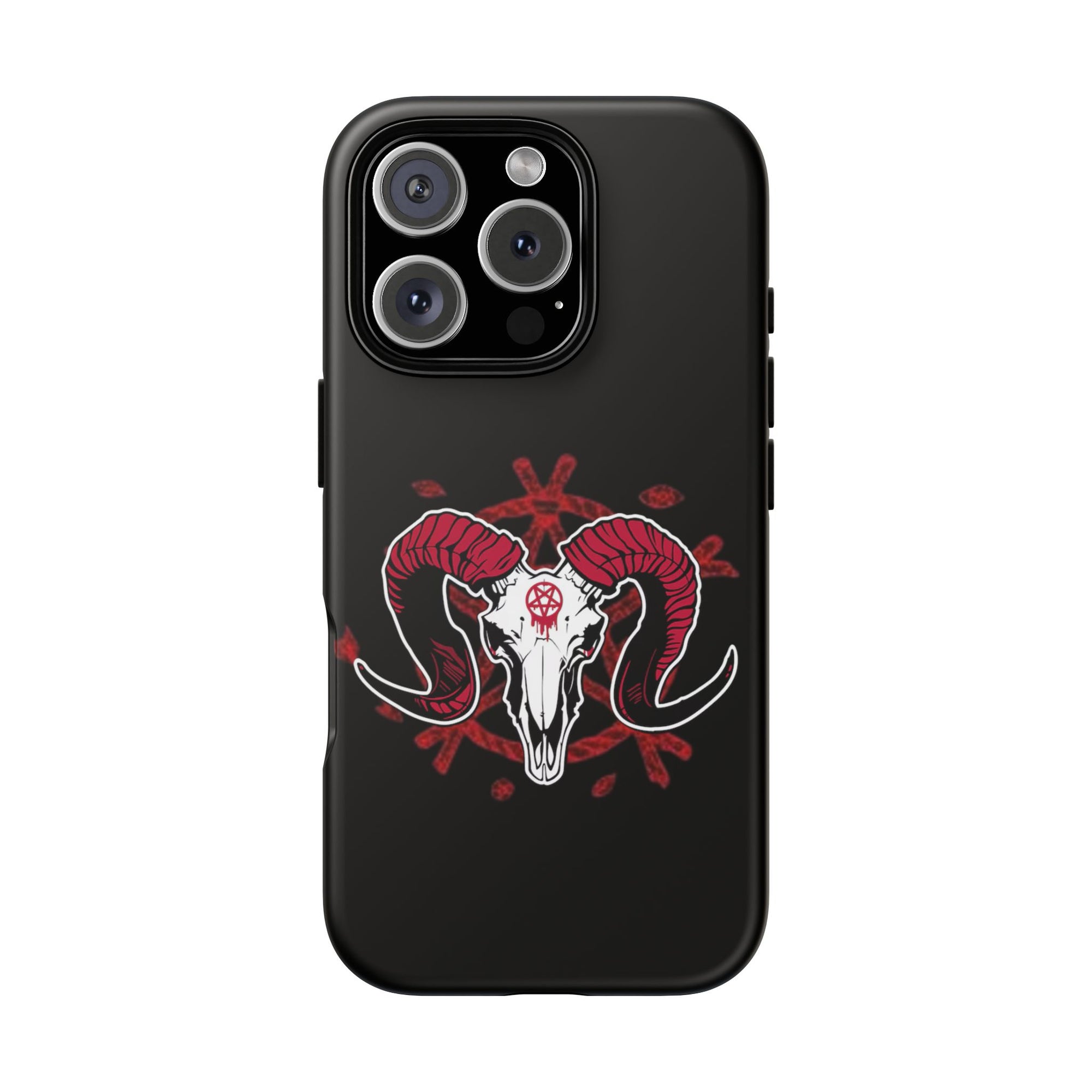 Tough Cases: Dark Aesthetic Phone Case, Gothic Phone Cover, Unique Gift for Him, Occult Design, Animal Skull Artwork, Halloween Decor