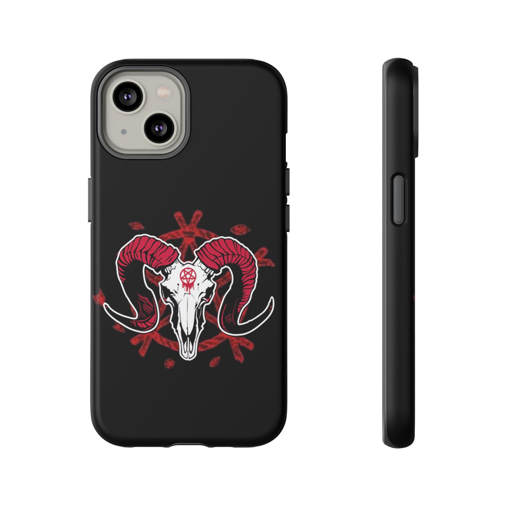 Tough Cases: Dark Aesthetic Phone Case, Gothic Phone Cover, Unique Gift for Him, Occult Design, Animal Skull Artwork, Halloween Decor