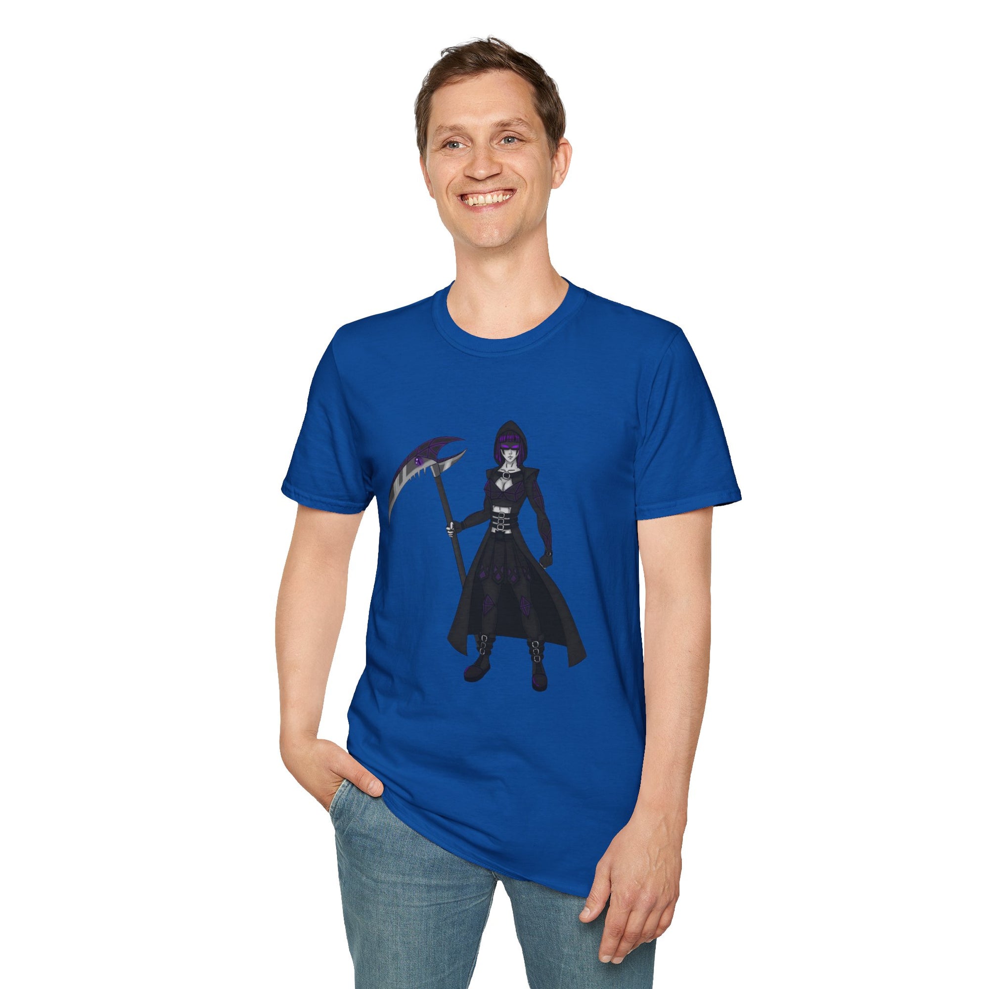 Gothic Fantasy T-Shirt, Unisex Softstyle Tee, Halloween Costume, Creepy Graphic Tee, Gift for Gamers, Unique Graphic Shirt