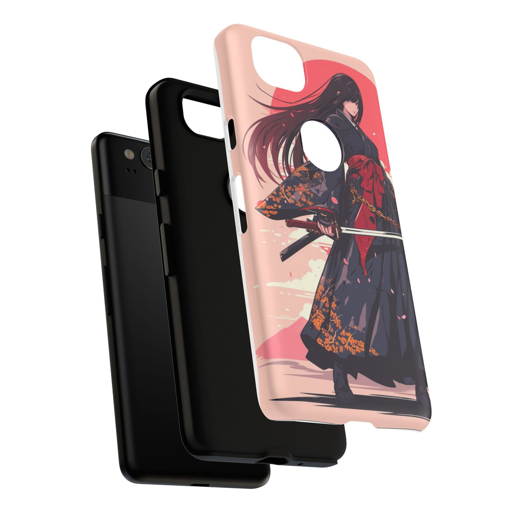 Stylish Phone Case with Warrior Design, Tough Phone Cover for Anime Lovers, Gift for Gamers, Cute Phone Accessories, Unique Tech Gifts