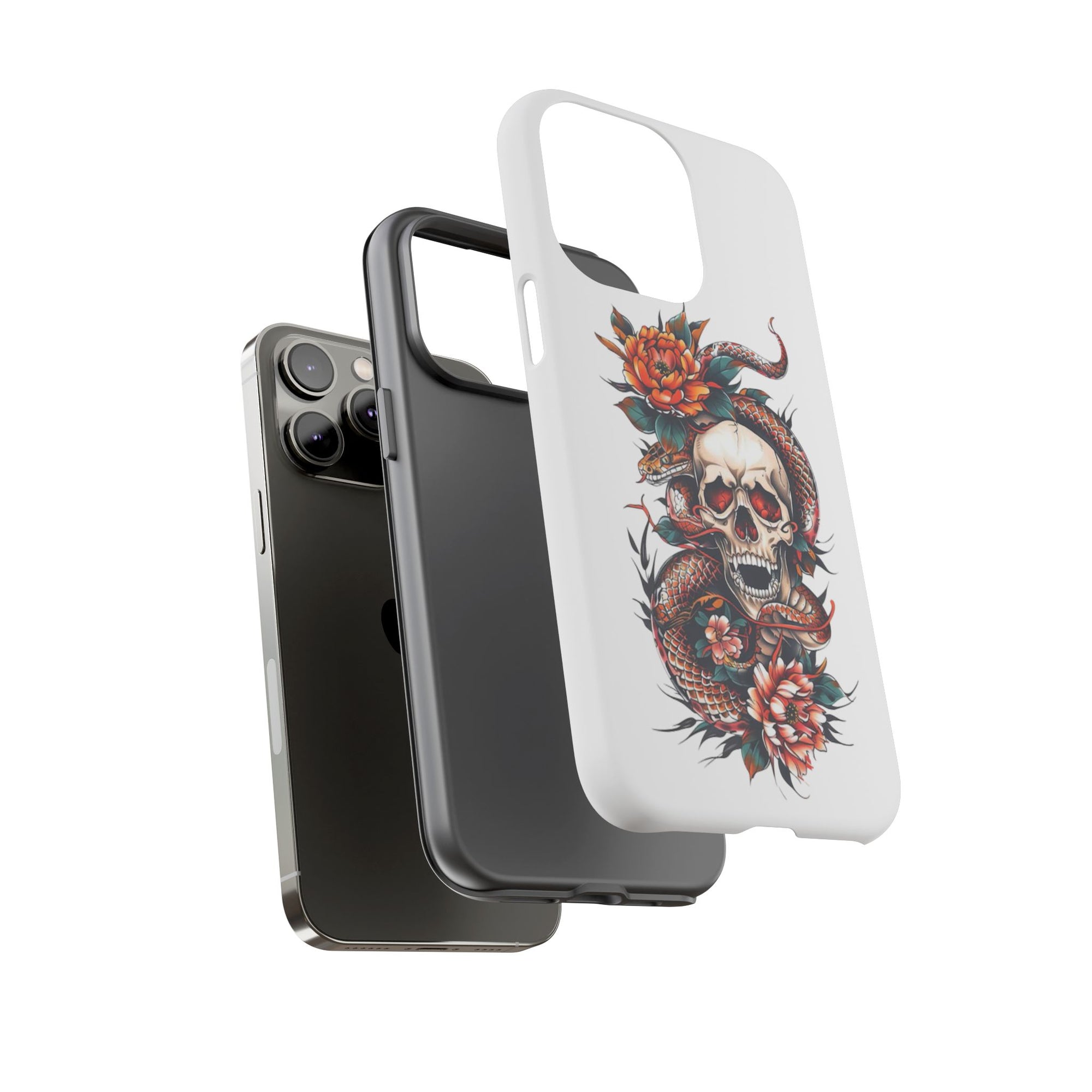 Tough Cases: Skull and Snake Phone Cases, Edgy Accessories, Alternative Fashion, Quirky Gift Ideas, Gothic Style