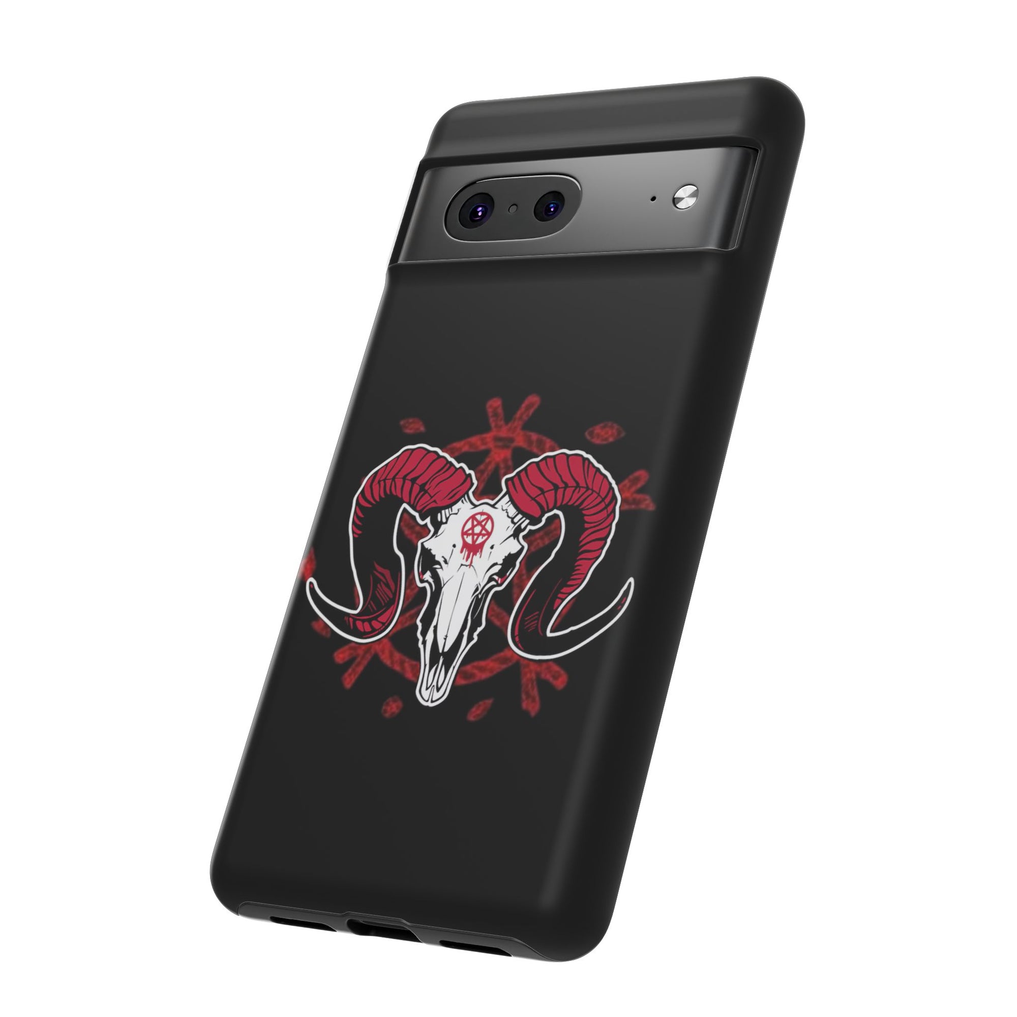 Tough Cases: Dark Aesthetic Phone Case, Gothic Phone Cover, Unique Gift for Him, Occult Design, Animal Skull Artwork, Halloween Decor