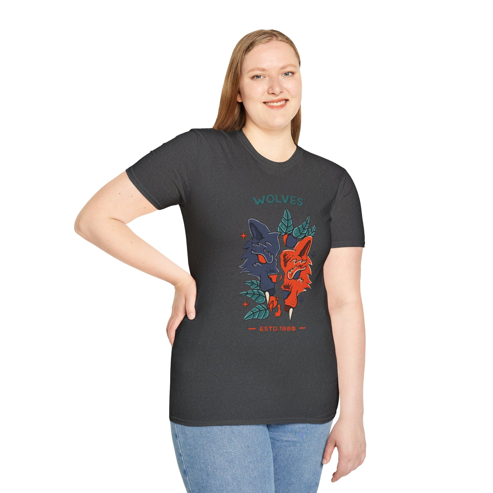 Wolf Graphic Unisex T-Shirt, Nature Lovers Tee, Gift for Animal Enthusiasts, Casual Wear, Eco-Friendly Fashion