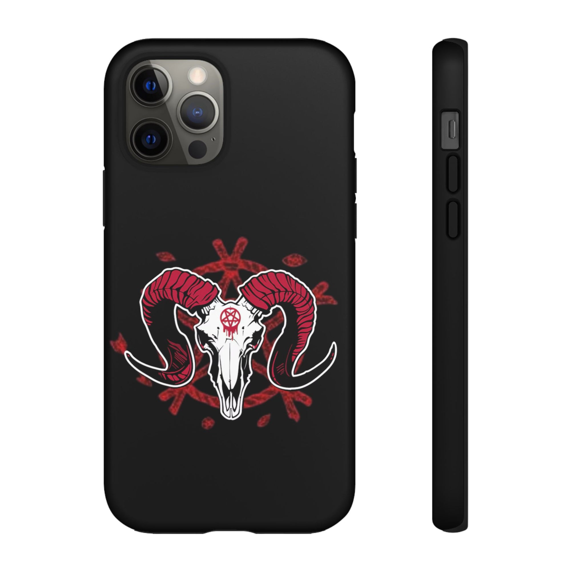 Tough Cases: Dark Aesthetic Phone Case, Gothic Phone Cover, Unique Gift for Him, Occult Design, Animal Skull Artwork, Halloween Decor