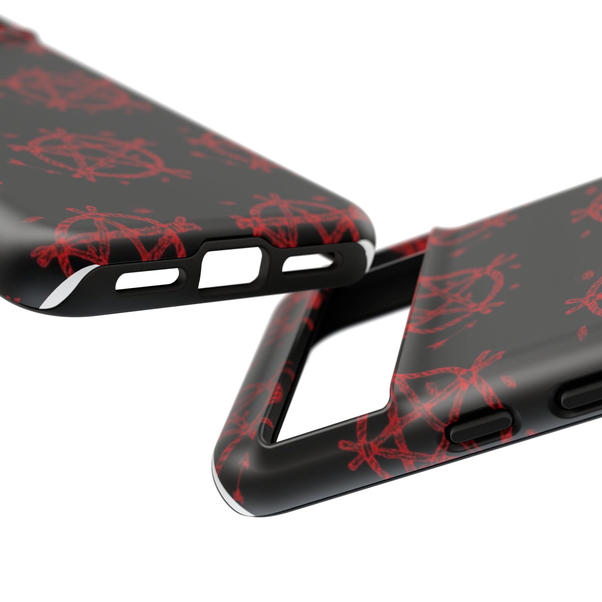Anarchist iPhone Case, Tough Phone Cover, Punk Style Accessory, Unique Gift for Rebels, Goth Aesthetic Phone Case