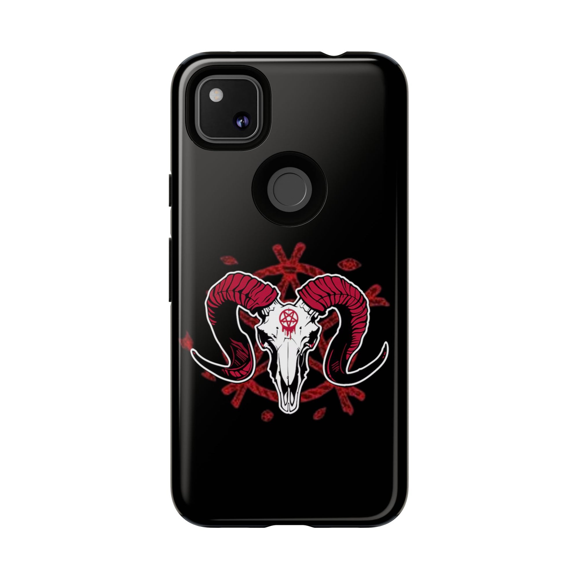 Tough Cases: Dark Aesthetic Phone Case, Gothic Phone Cover, Unique Gift for Him, Occult Design, Animal Skull Artwork, Halloween Decor