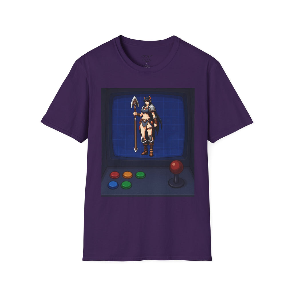 Unisex Barbarian Woman T-Shirt - Softstyle Graphic Tee for Gamers, Gifts for Her, Casual Wear, Birthday Present, Retro Style