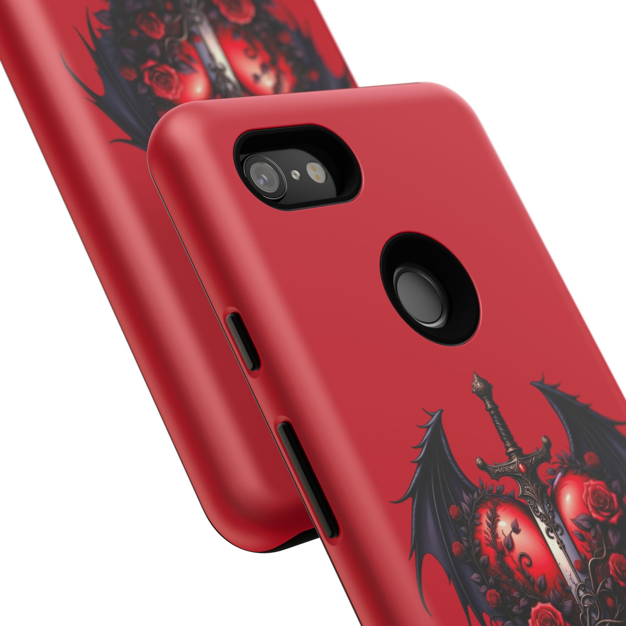 Tough Cases - Gothic Heart Phone Case, Edgy Accessories for Him, Unique Gifts for Her, Valentine's Day, Birthday, Artsy Phone Cover