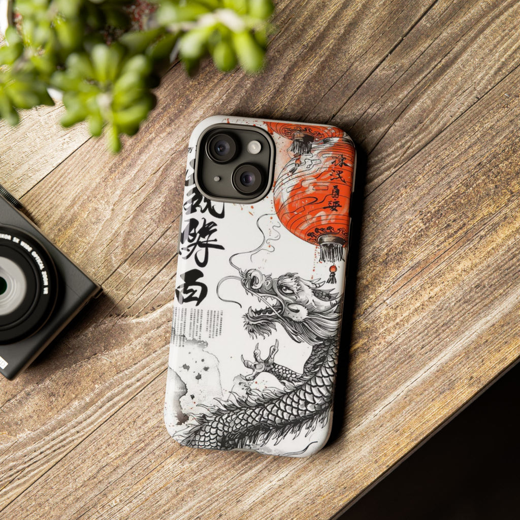Dragon Design Phone Case, Tough Cases with Chinese Art for Unique Style, Gift for Art Lovers, Phone Protection, Trendy Accessories