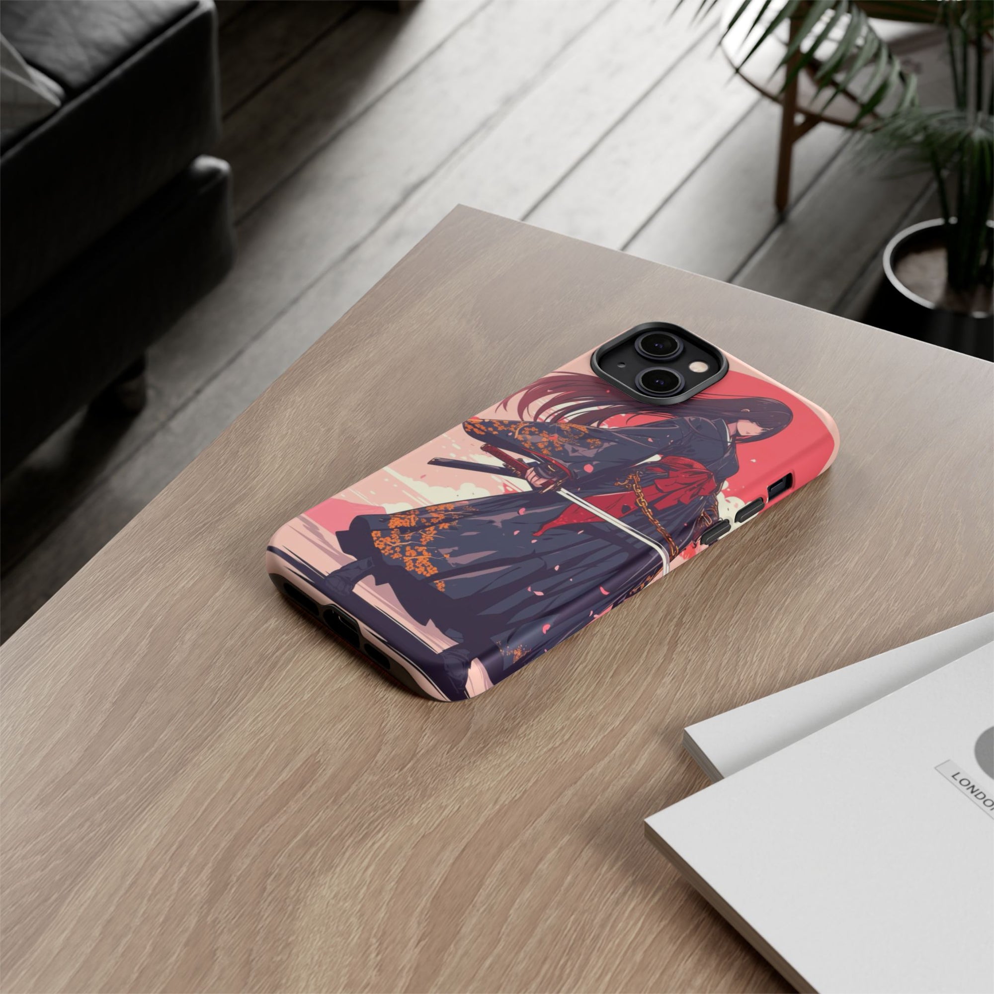 Stylish Phone Case with Warrior Design, Tough Phone Cover for Anime Lovers, Gift for Gamers, Cute Phone Accessories, Unique Tech Gifts