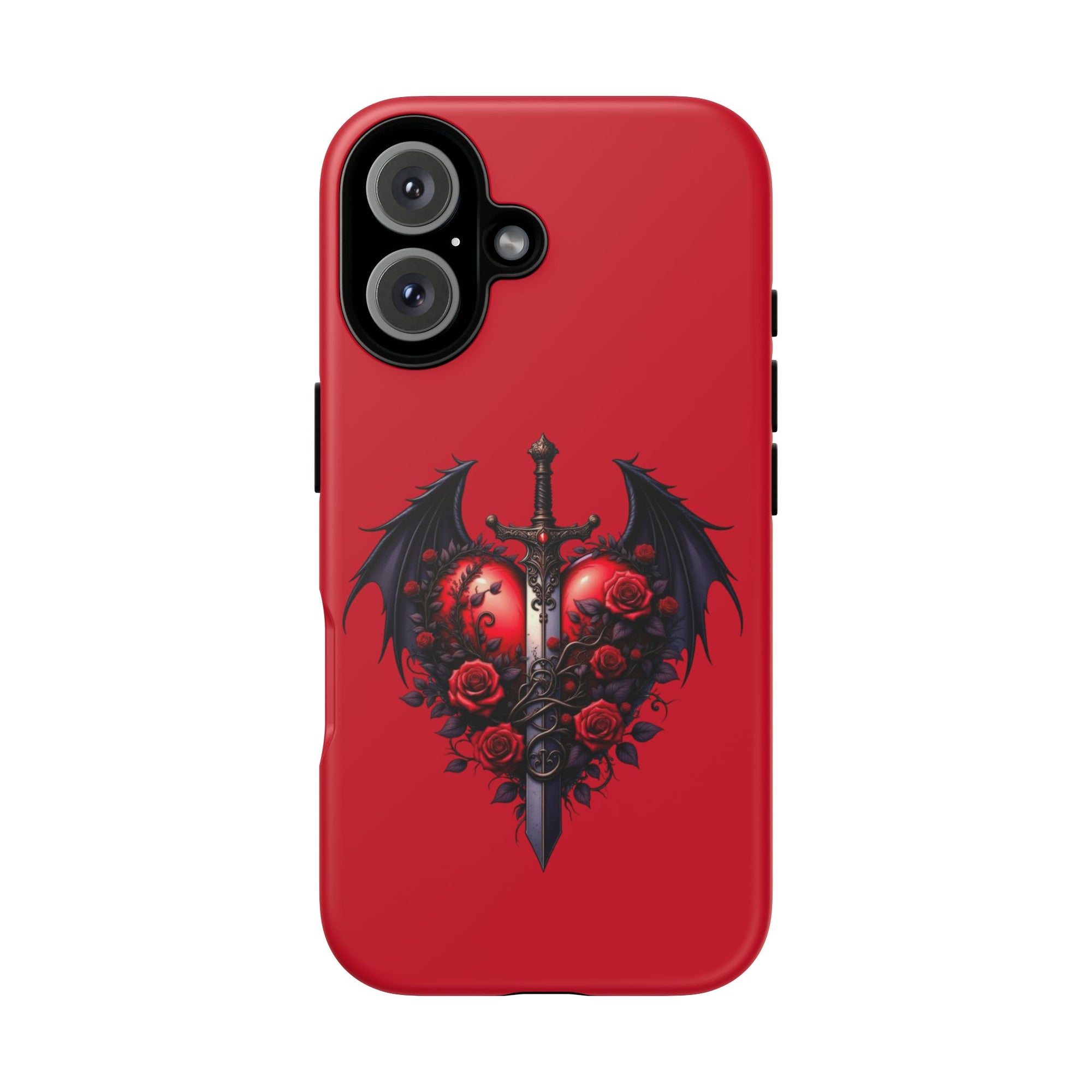 Tough Cases - Gothic Heart Phone Case, Edgy Accessories for Him, Unique Gifts for Her, Valentine's Day, Birthday, Artsy Phone Cover