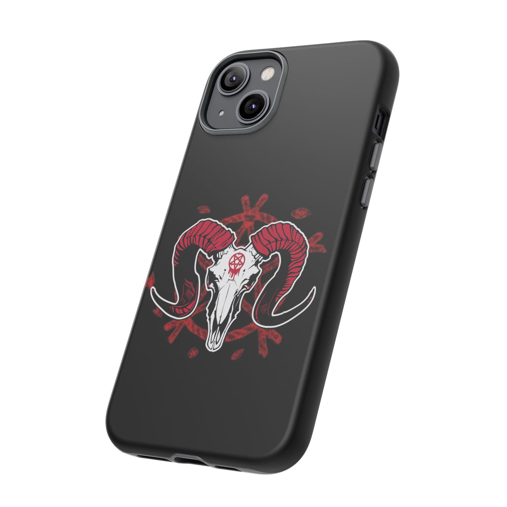 Tough Cases: Dark Aesthetic Phone Case, Gothic Phone Cover, Unique Gift for Him, Occult Design, Animal Skull Artwork, Halloween Decor