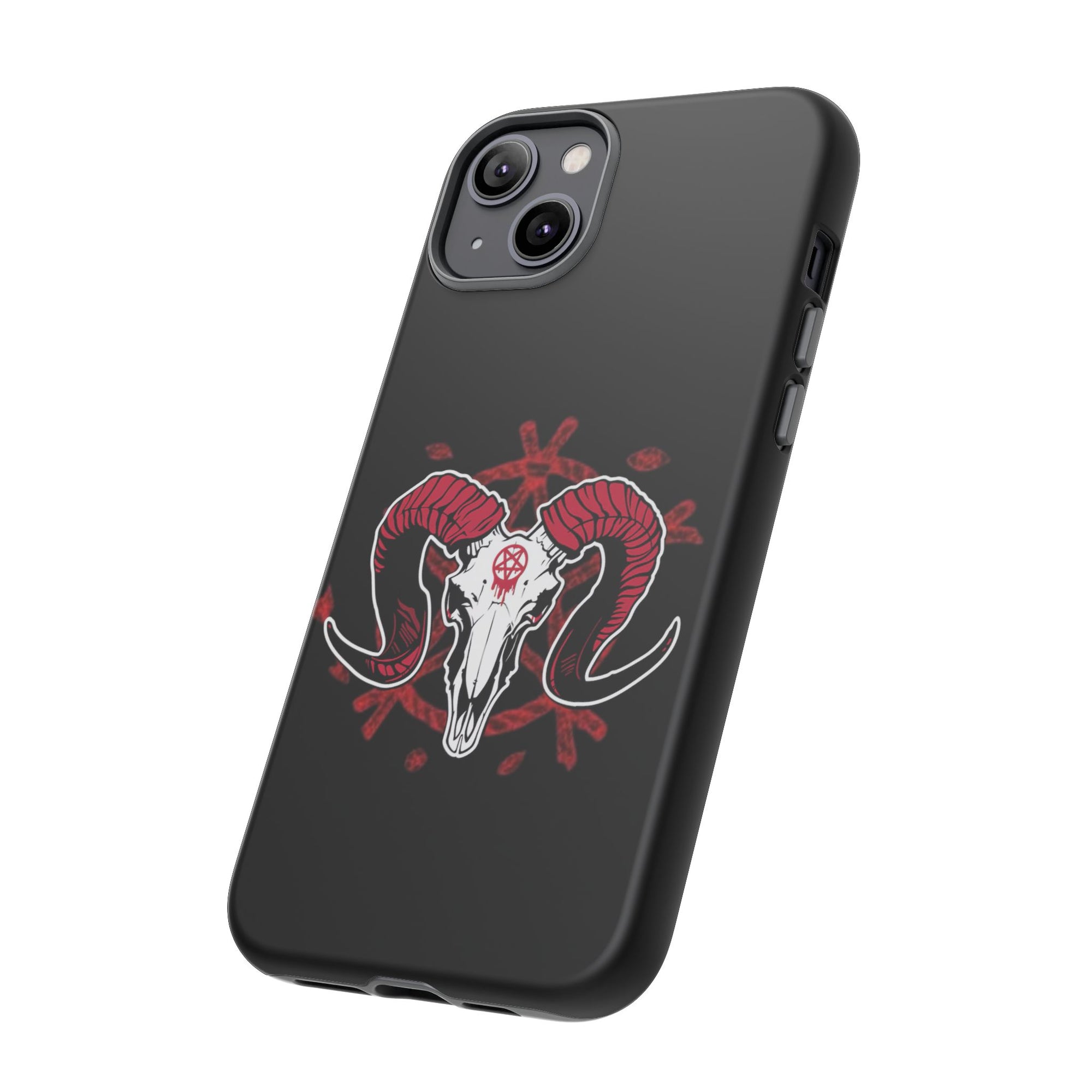 Tough Cases: Dark Aesthetic Phone Case, Gothic Phone Cover, Unique Gift for Him, Occult Design, Animal Skull Artwork, Halloween Decor