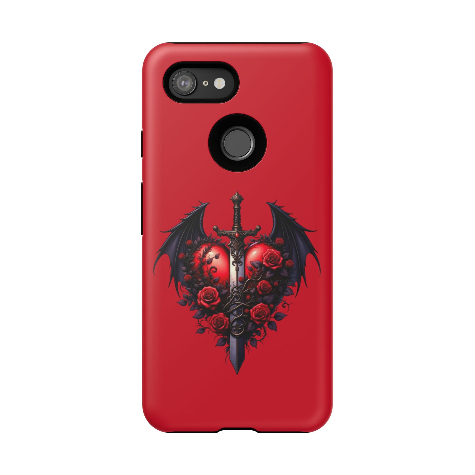 Tough Cases - Gothic Heart Phone Case, Edgy Accessories for Him, Unique Gifts for Her, Valentine's Day, Birthday, Artsy Phone Cover