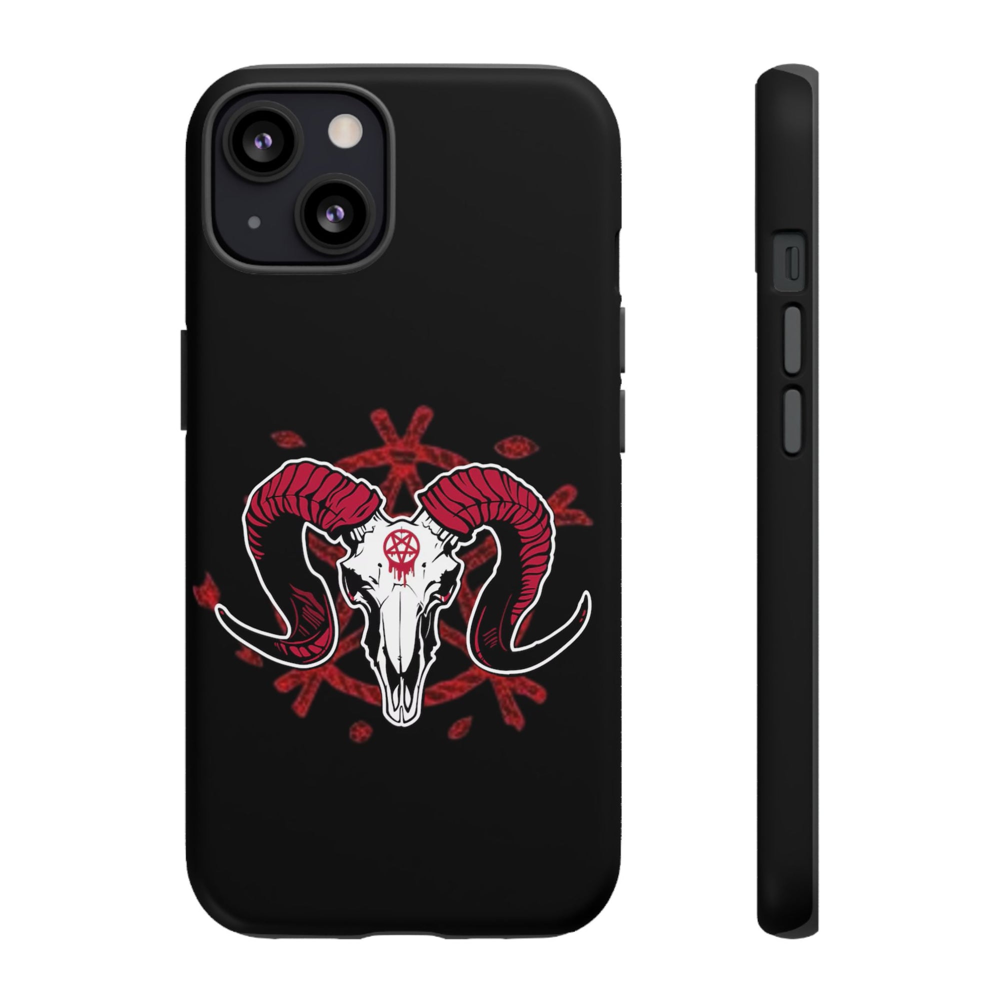 Tough Cases: Dark Aesthetic Phone Case, Gothic Phone Cover, Unique Gift for Him, Occult Design, Animal Skull Artwork, Halloween Decor