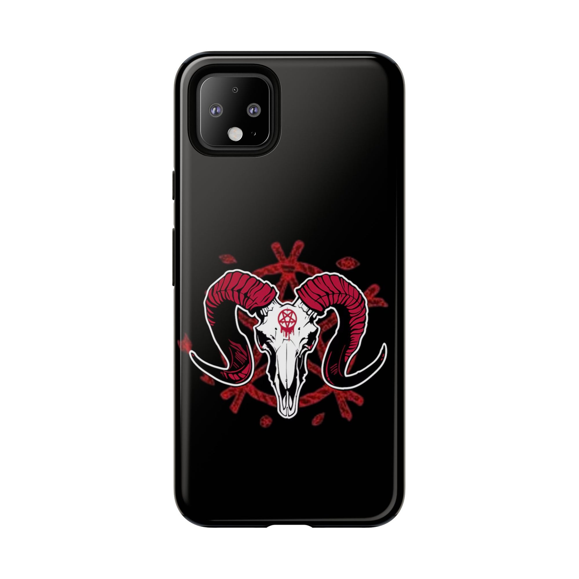 Tough Cases: Dark Aesthetic Phone Case, Gothic Phone Cover, Unique Gift for Him, Occult Design, Animal Skull Artwork, Halloween Decor