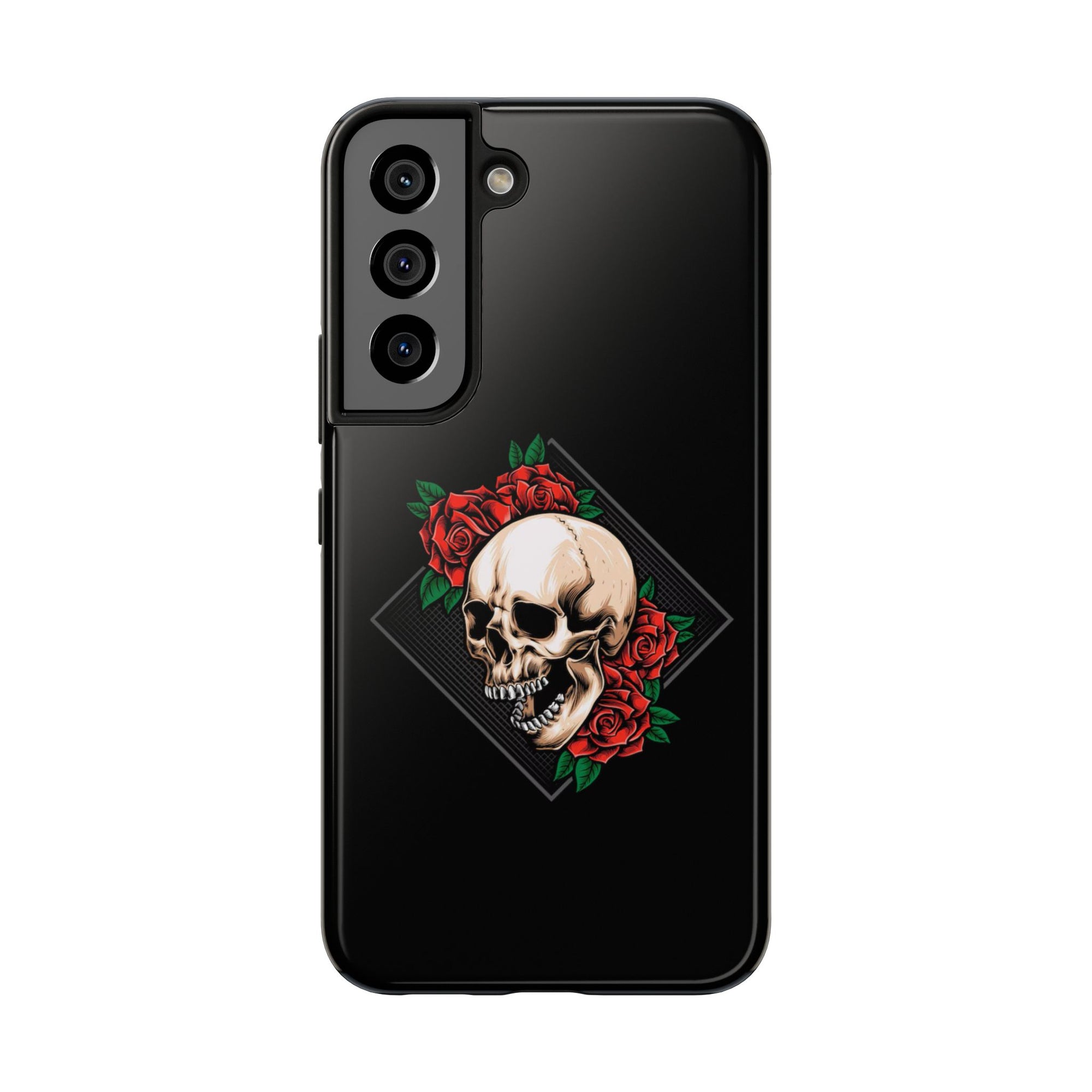 Tough Phone Cases with Skull and Roses Design | Edgy Protection, iPhone & Android Covers, Gothic Gifts, Unique Phone Accessories