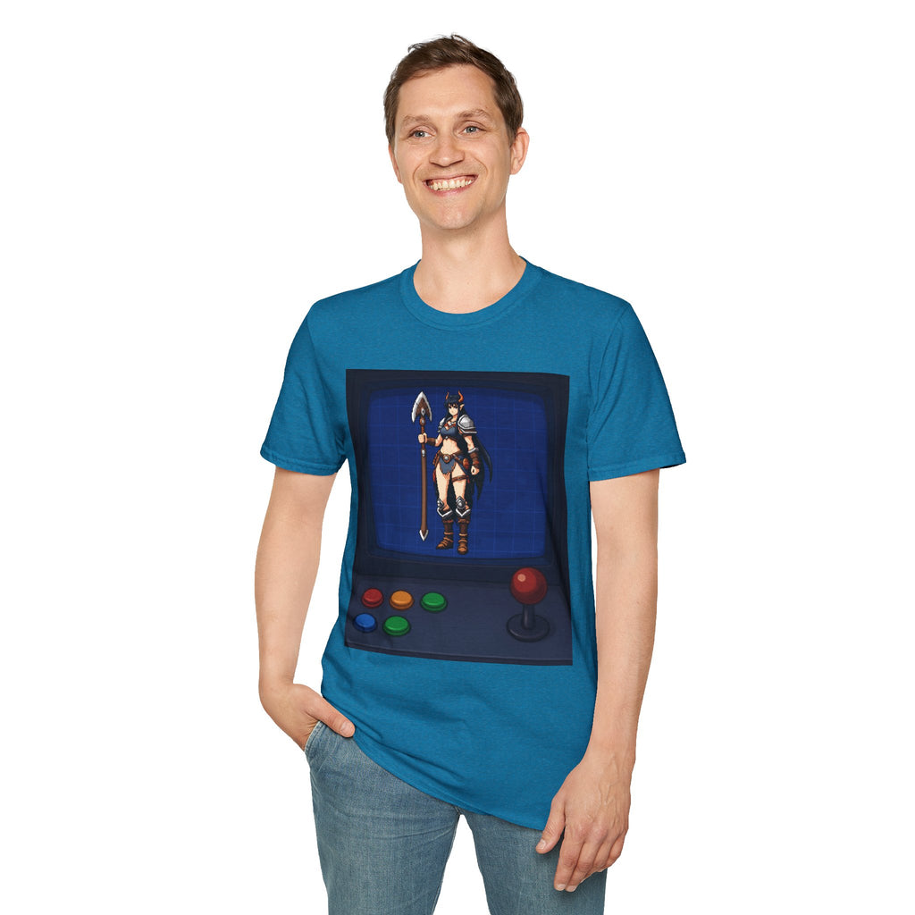 Unisex Barbarian Woman T-Shirt - Softstyle Graphic Tee for Gamers, Gifts for Her, Casual Wear, Birthday Present, Retro Style