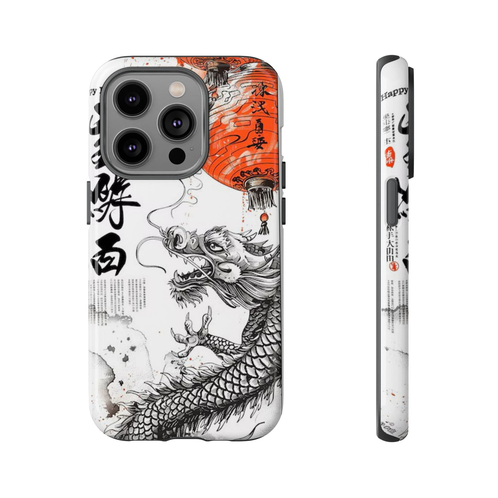 Dragon Design Phone Case, Tough Cases with Chinese Art for Unique Style, Gift for Art Lovers, Phone Protection, Trendy Accessories
