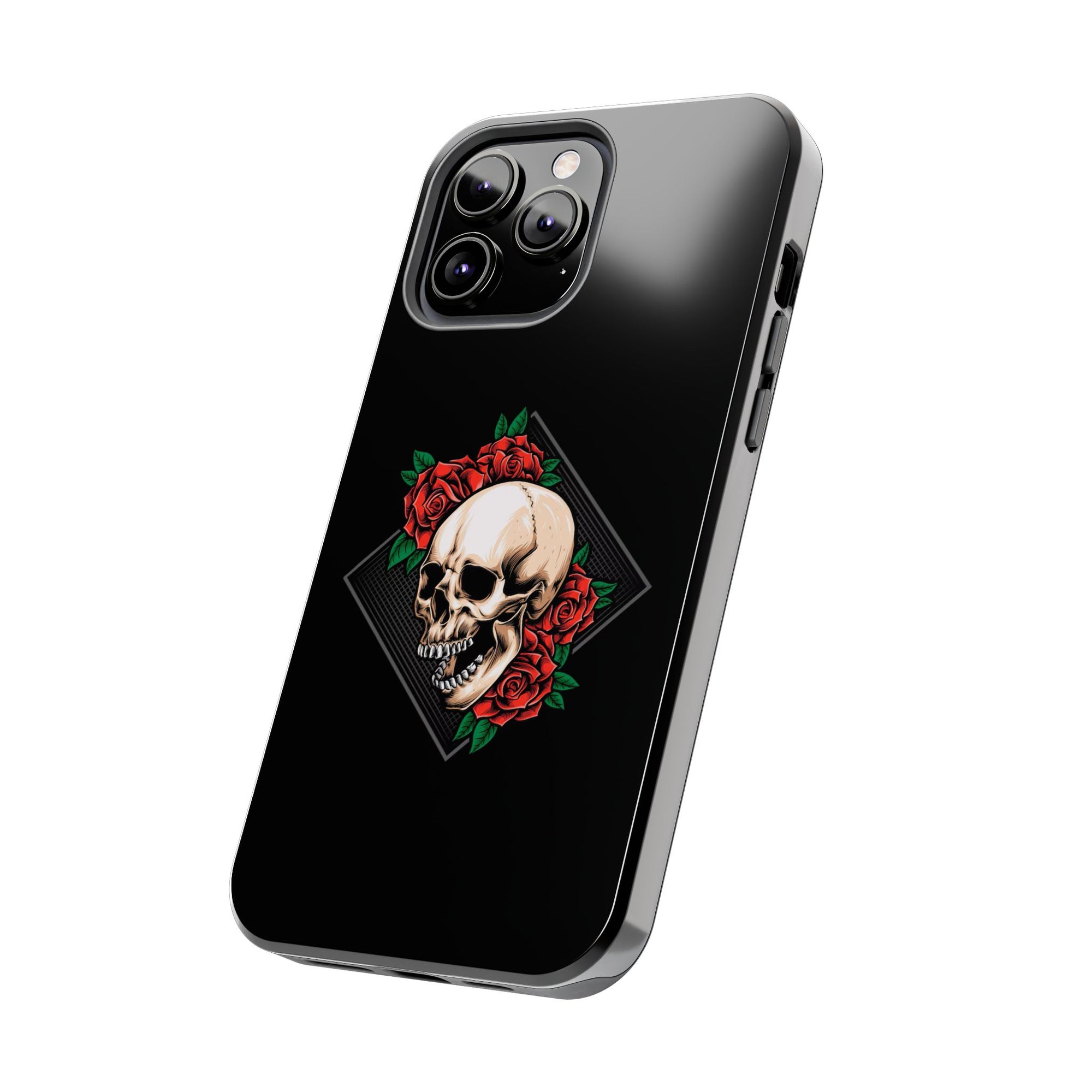 Tough Phone Cases with Skull and Roses Design | Edgy Protection, iPhone & Android Covers, Gothic Gifts, Unique Phone Accessories