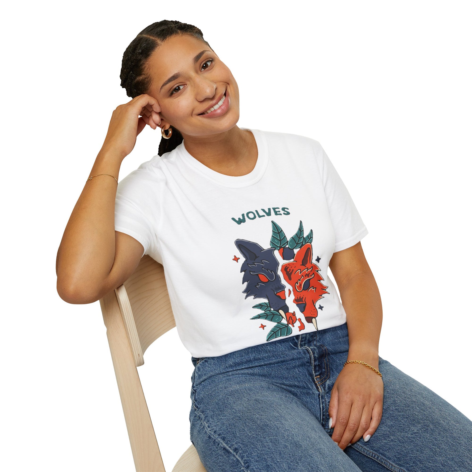Wolf Graphic Unisex T-Shirt, Nature Lovers Tee, Gift for Animal Enthusiasts, Casual Wear, Eco-Friendly Fashion