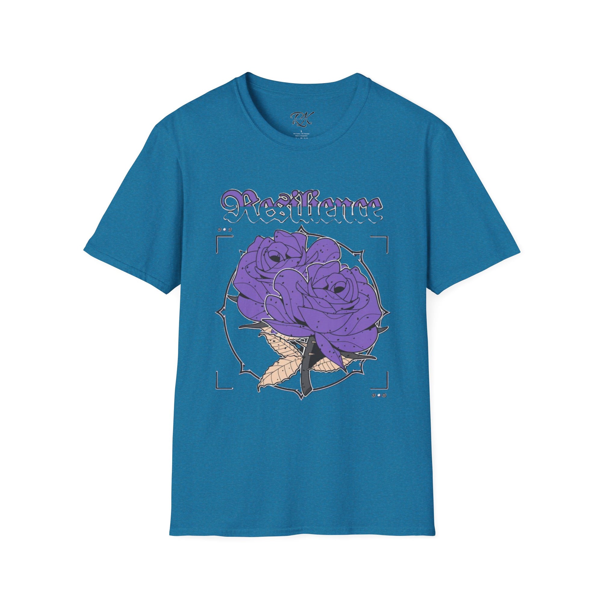 Purple Rose Graphic T-Shirt, Soft Stylish Tee, Unisex Floral Apparel, Gift for Her, Spring Outfit Idea, Vintage Aesthetic Top
