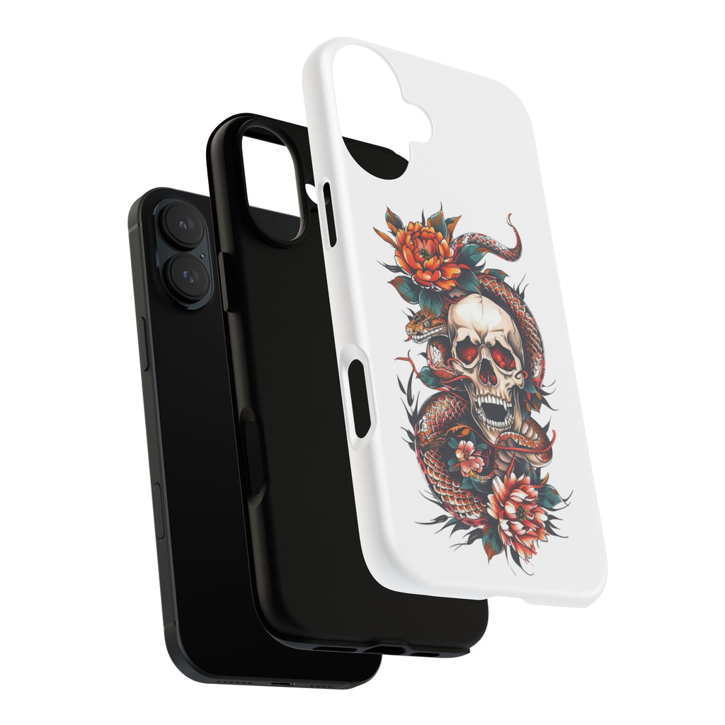 Tough Cases: Skull and Snake Phone Cases, Edgy Accessories, Alternative Fashion, Quirky Gift Ideas, Gothic Style