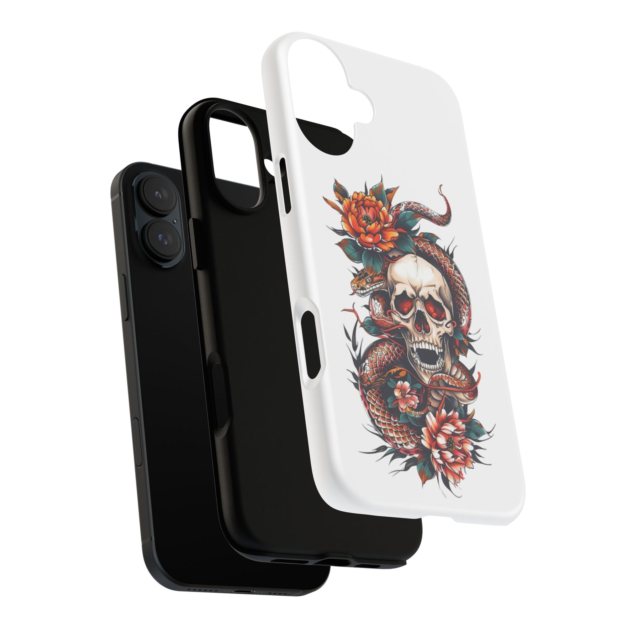 Tough Cases: Skull and Snake Phone Cases, Edgy Accessories, Alternative Fashion, Quirky Gift Ideas, Gothic Style